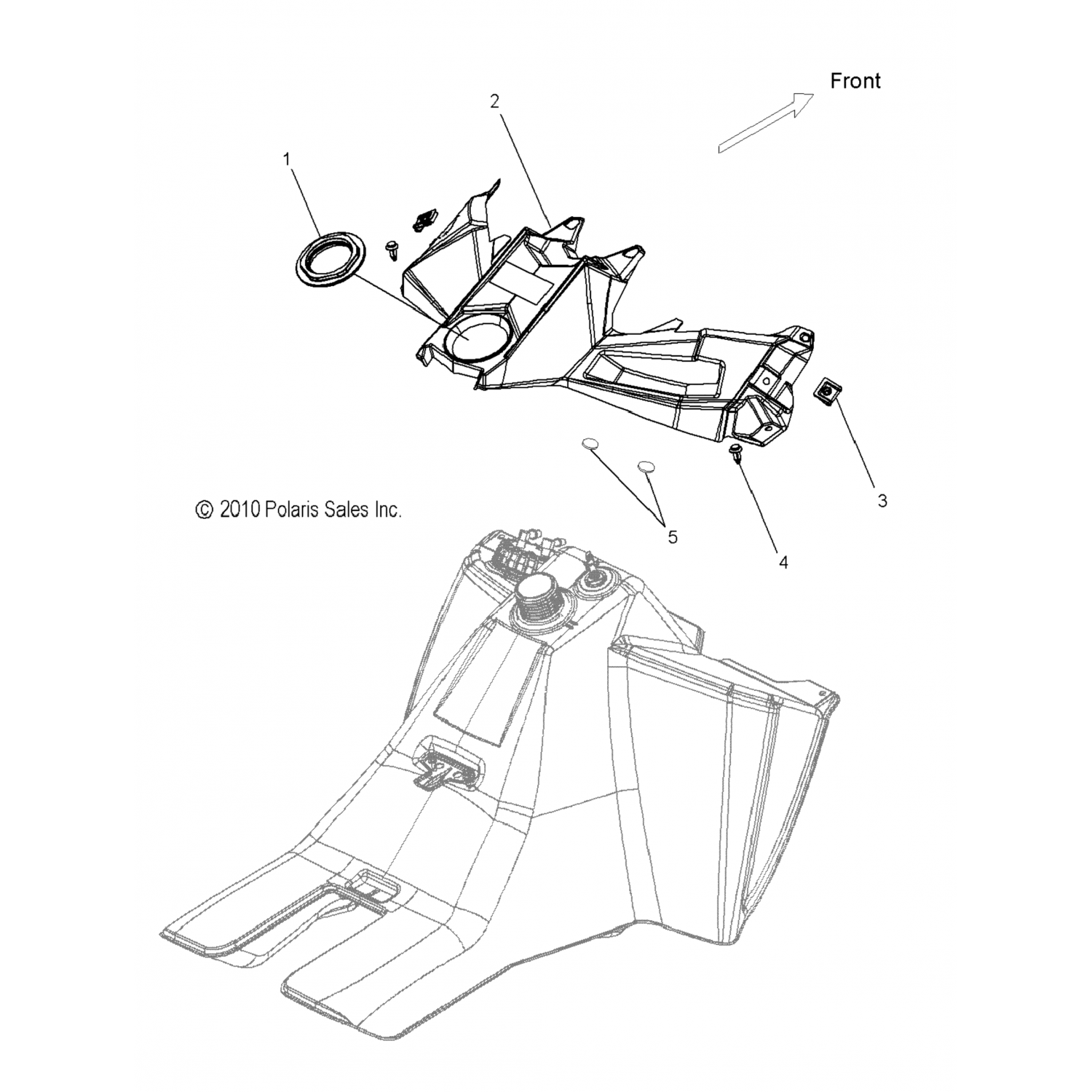 2633741070 Polaris Асм-консоль, черный 2633741-070