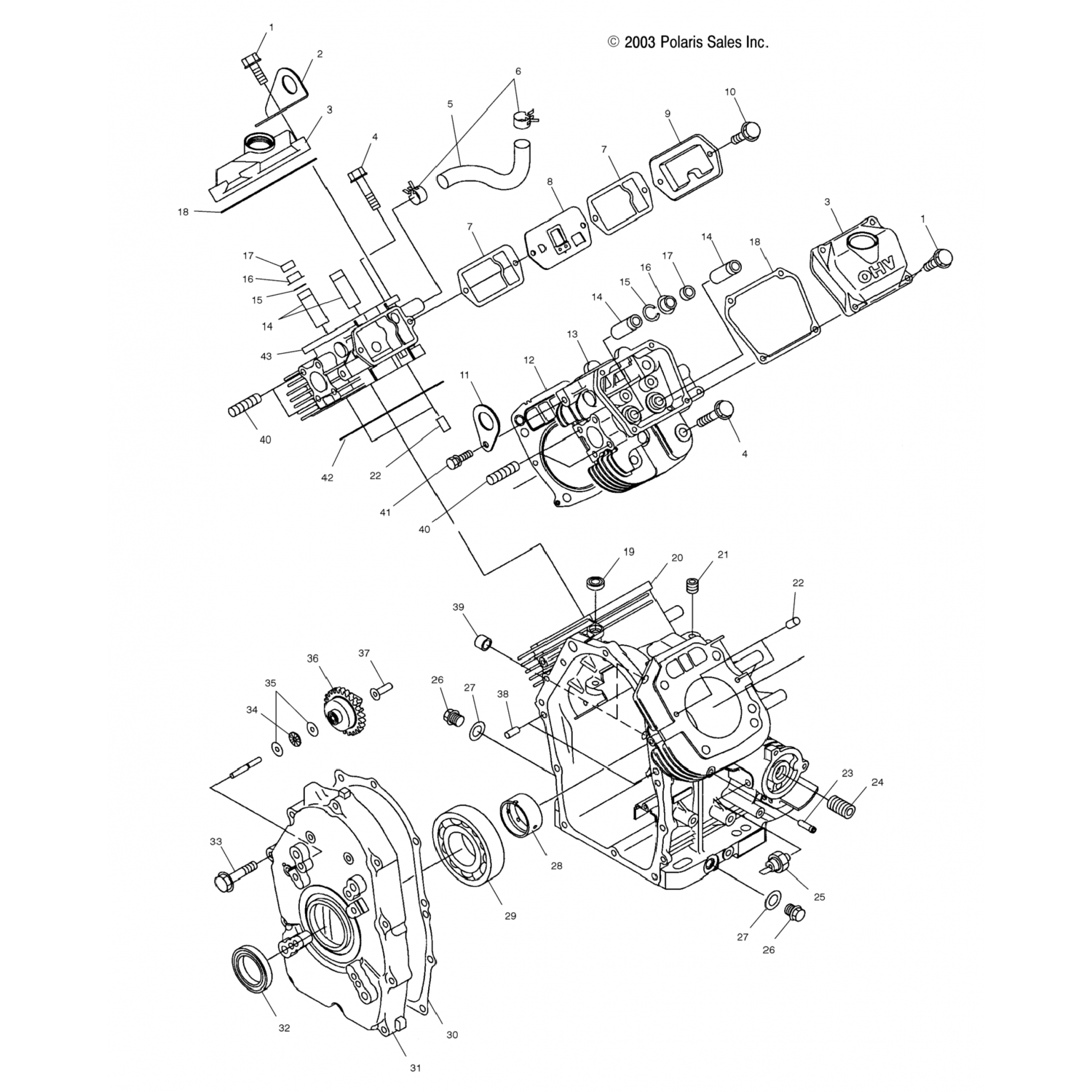3088752 Polaris Асм, крышка, коренной подшипник