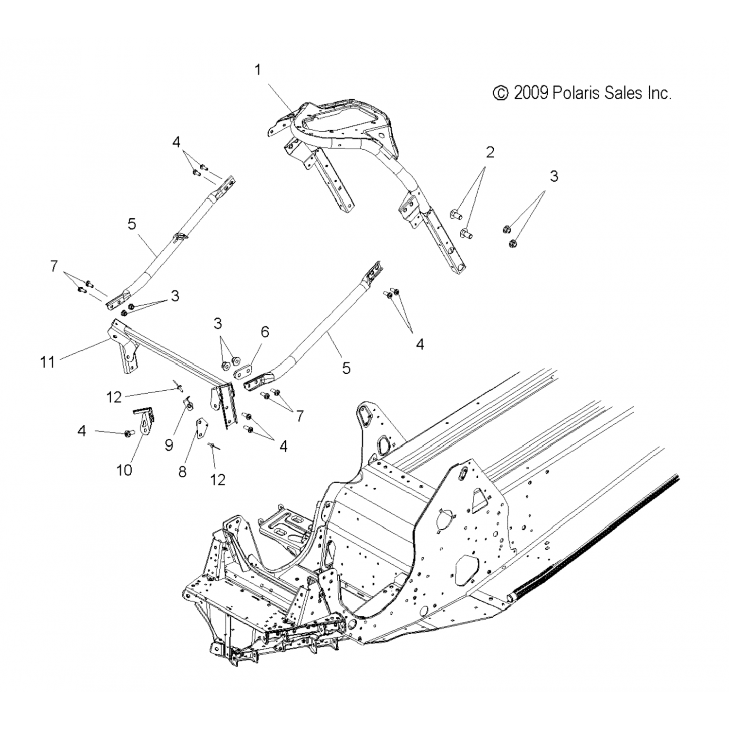 1014820 Polaris асм-пластина, гайка