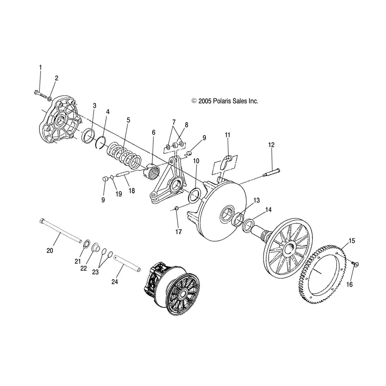1321528 Polaris Асм-утяжелитель/втулка (10м5)