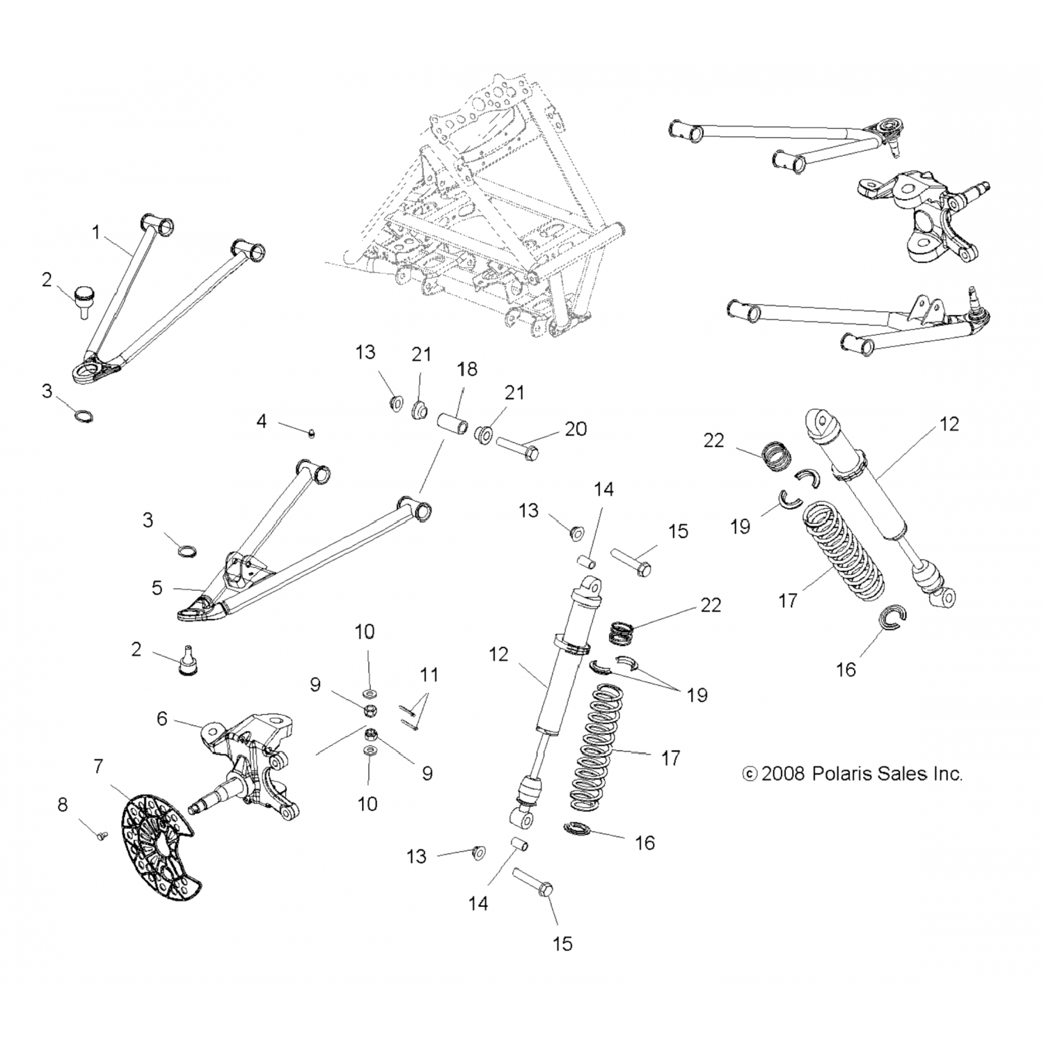 1823341 Polaris асм рулевой кулак, рх