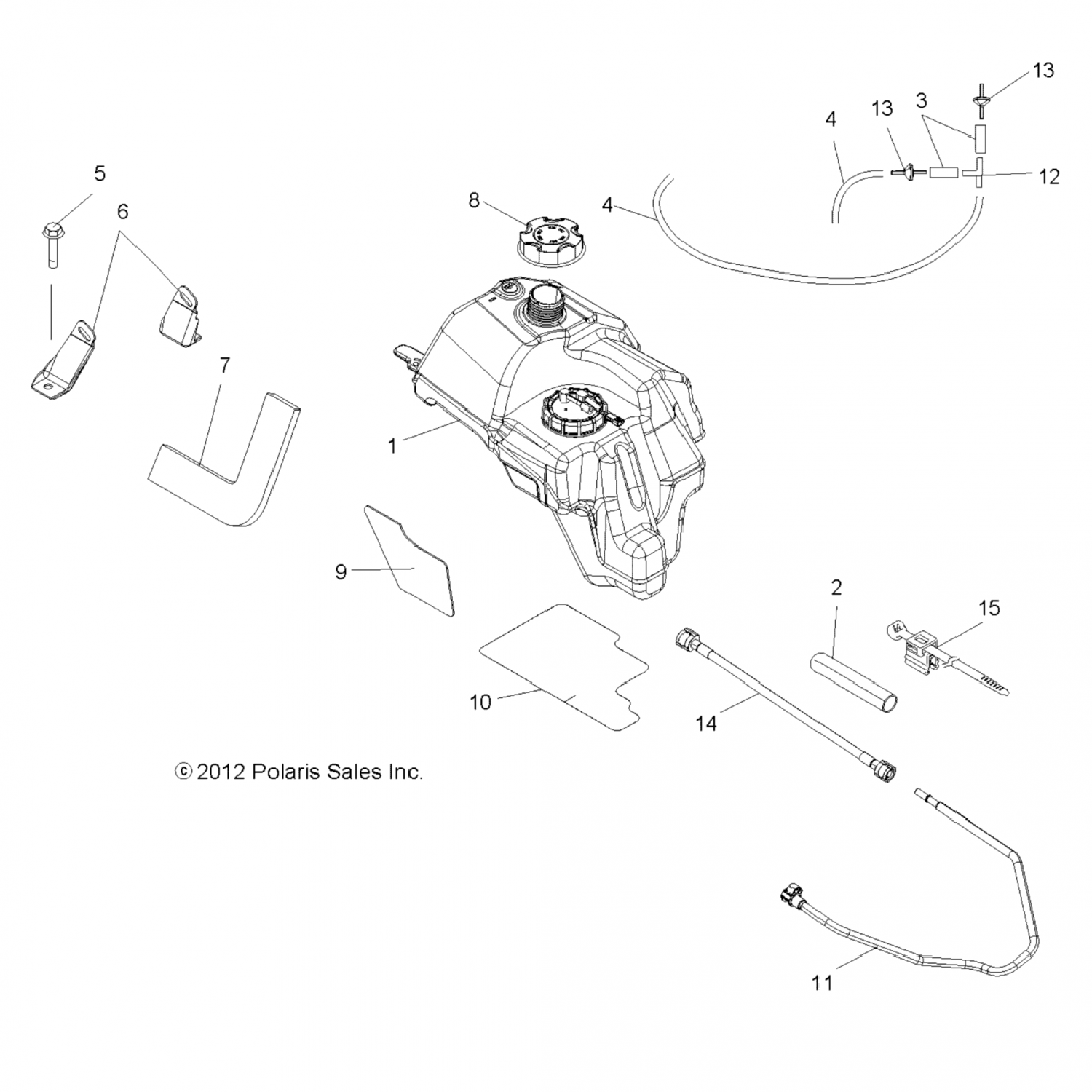 2520865 Polaris Асм-топливный бак, spmn efi