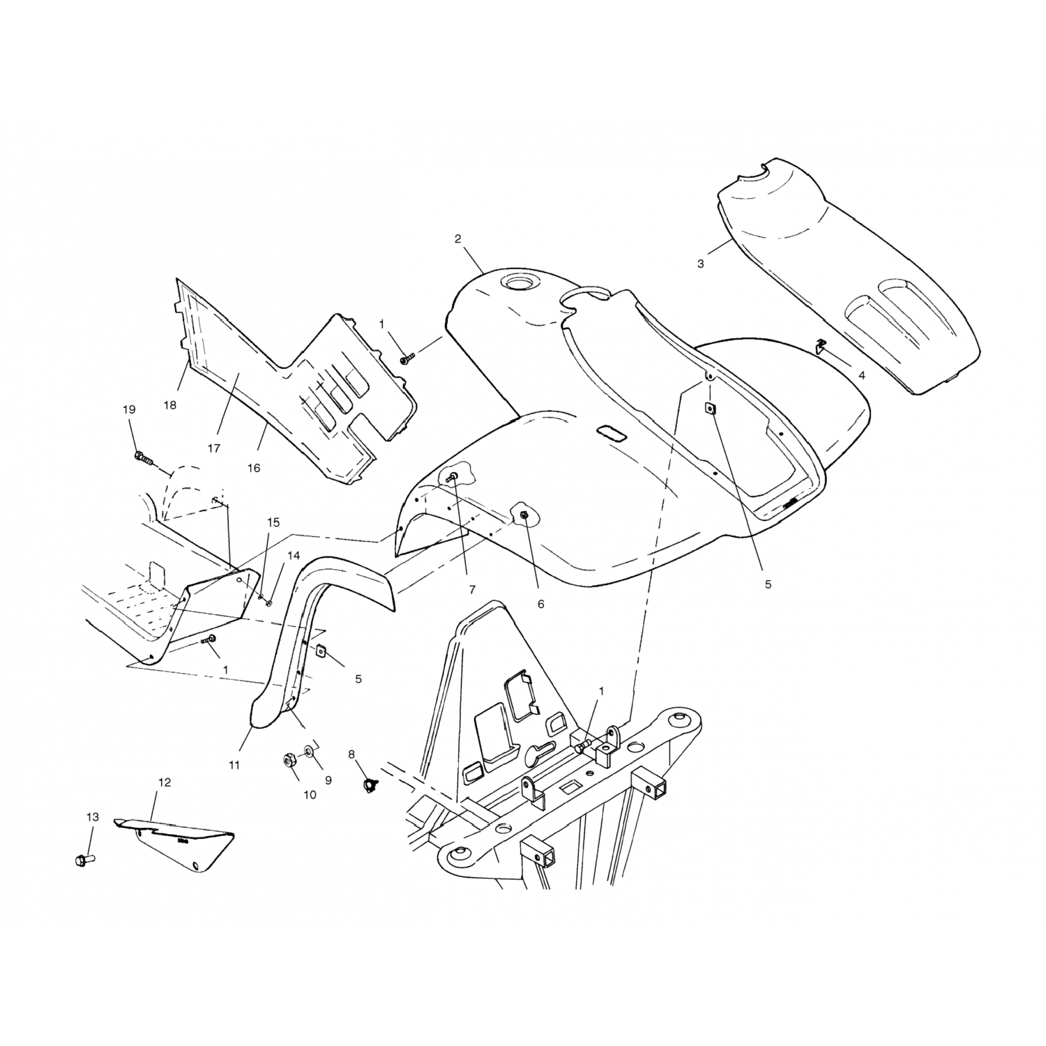 2632289288 Polaris асм-панель/пена, lh, красный 2632289-288