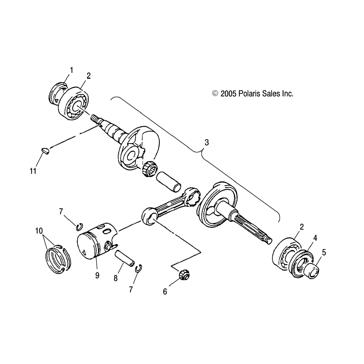 0450016 Polaris Подшипник шариковый, радиальный