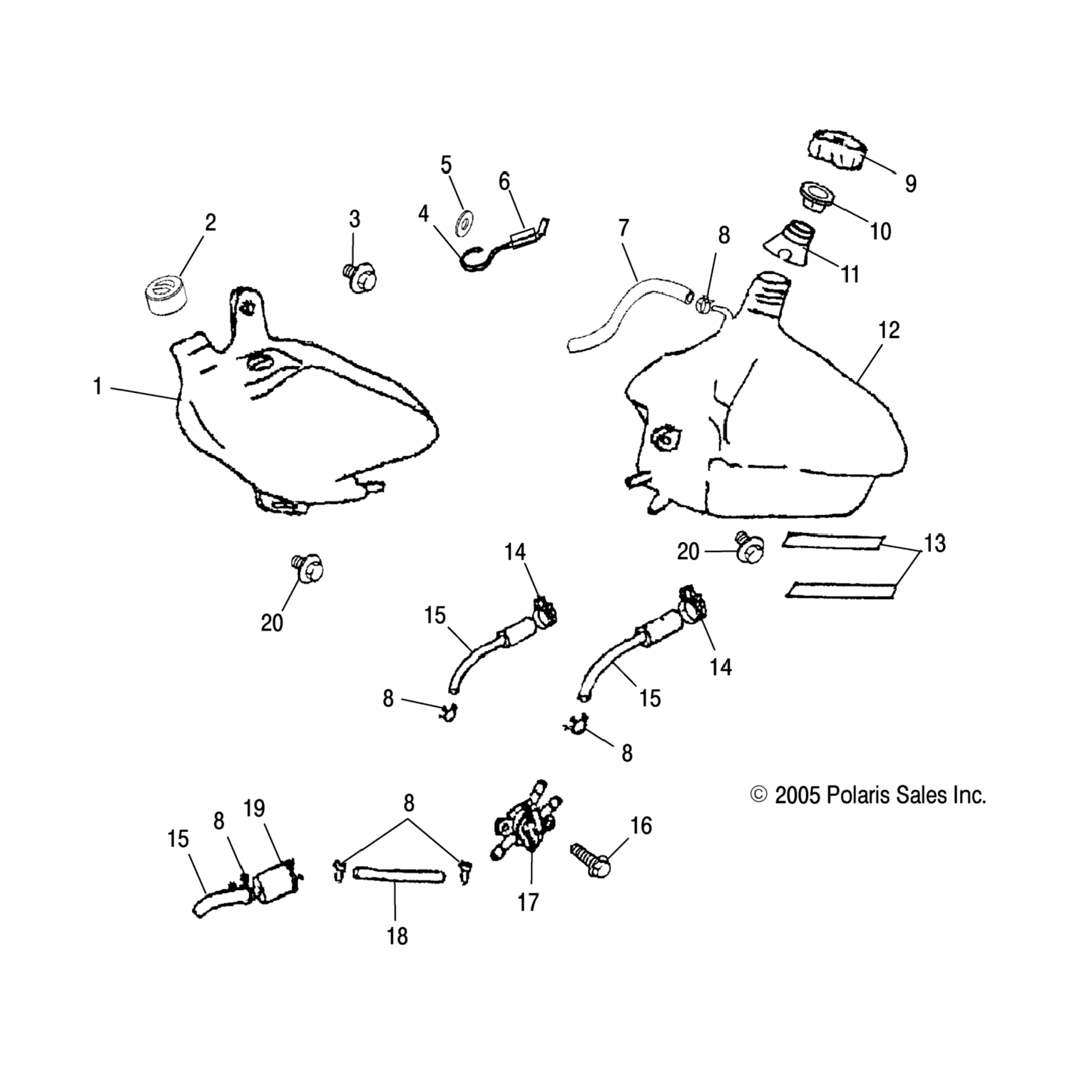 0450827 Polaris Сапог, горловина бака