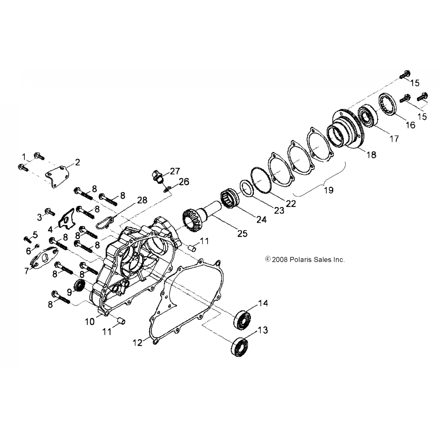 0452358 Polaris подшипник-шестерня
