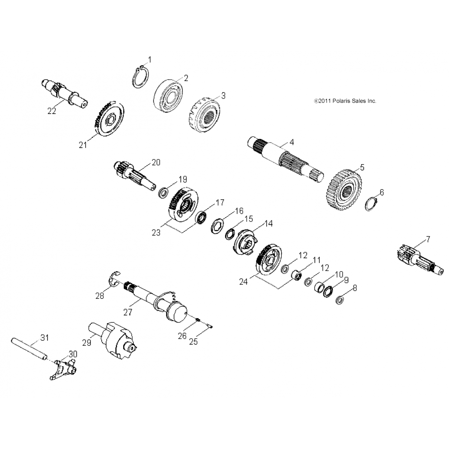 0452521 Polaris подшипник-шестерня
