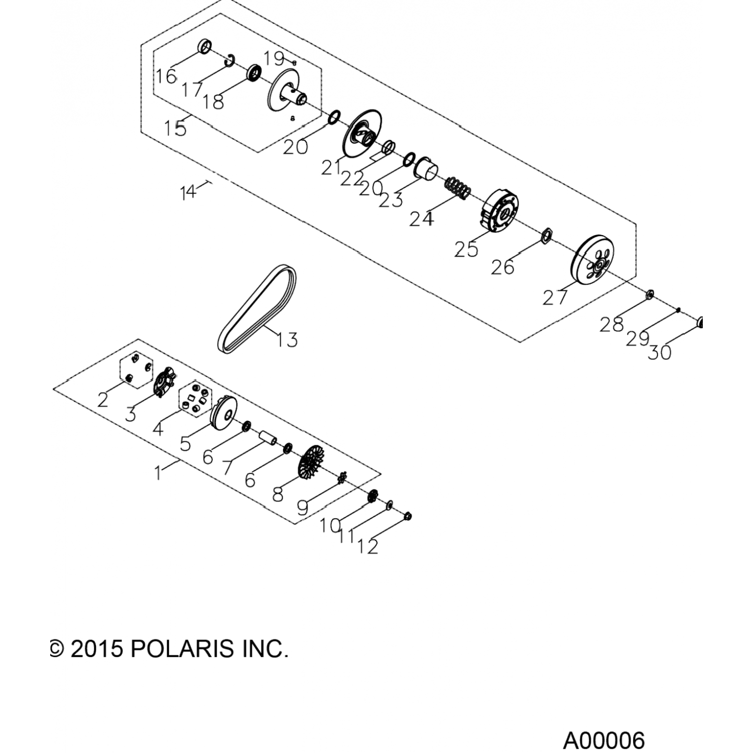 0453455 Polaris Ремень приводной
