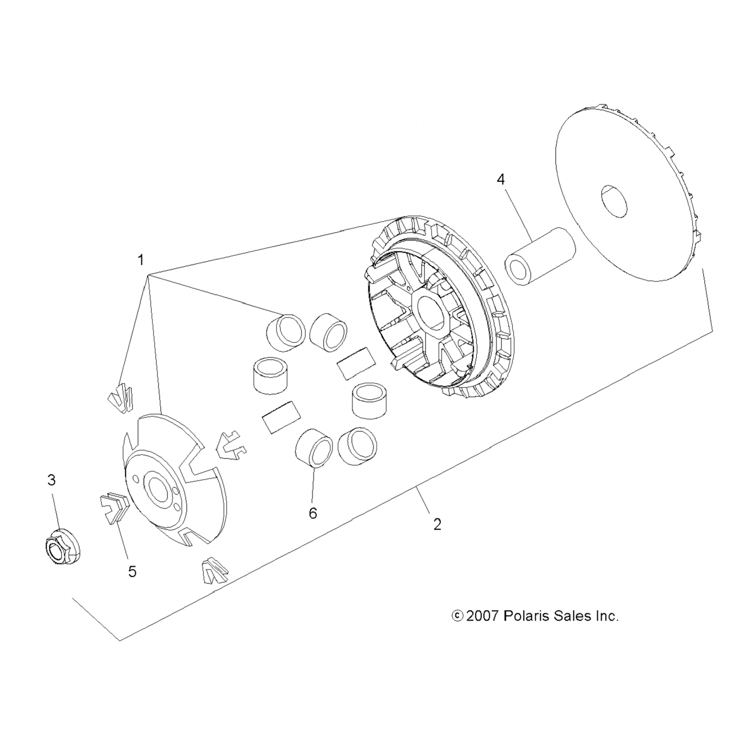 1322774 Polaris шкив асм, подвижный, приводной