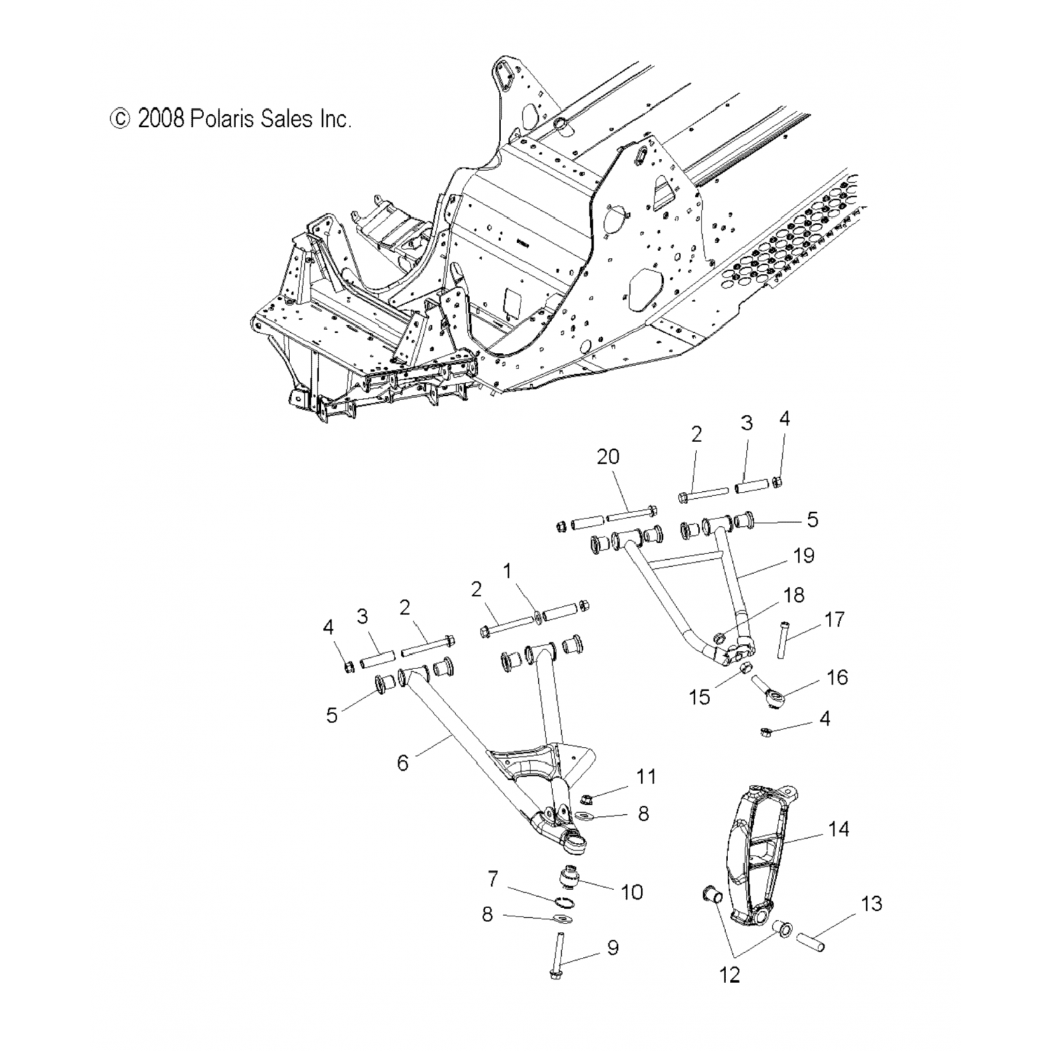 1823488 Polaris асм-шпиндель, рмк, рх, лвт