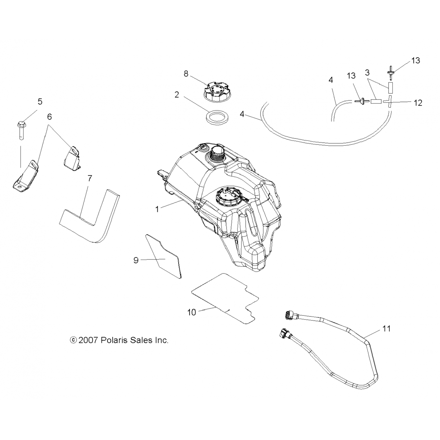 2520792 Polaris асм-топливопровод, сдвоенный