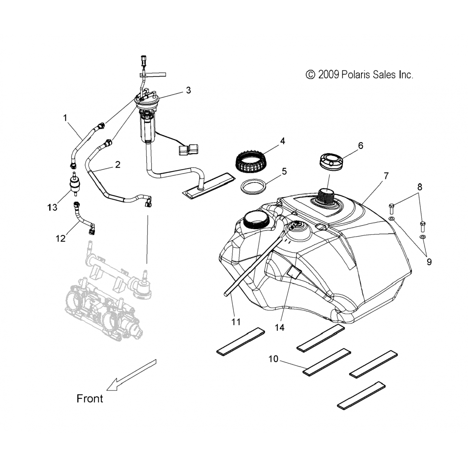 2520919 Polaris асм-топливопровод, обмотка, т