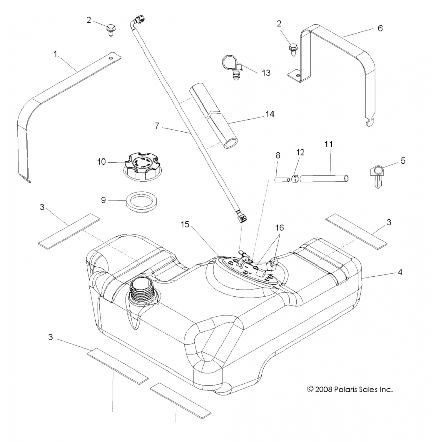 2520933 Polaris Асм-топливопровод, бак к рейке