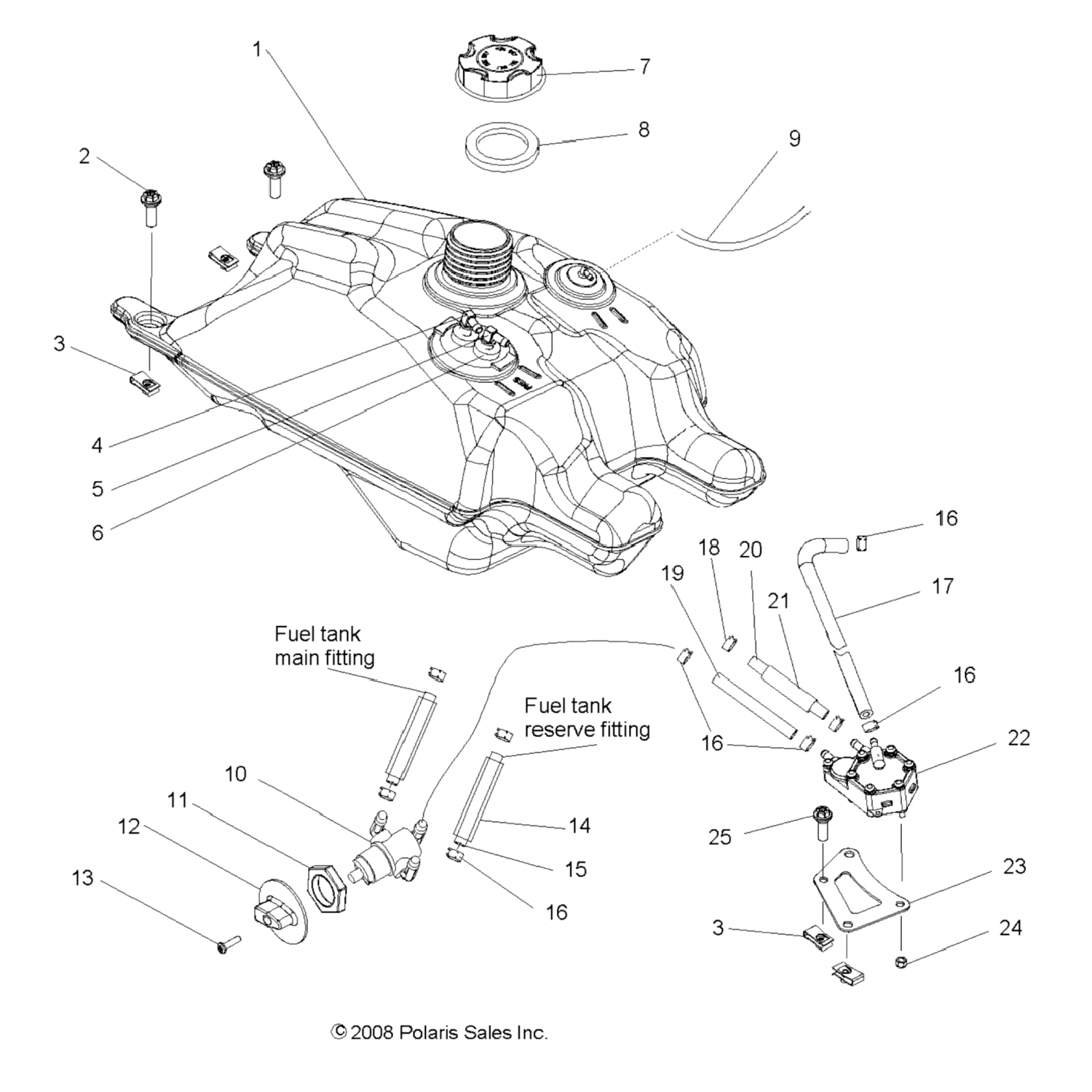 2520945 Polaris асм-топливозаборная трубка, главная
