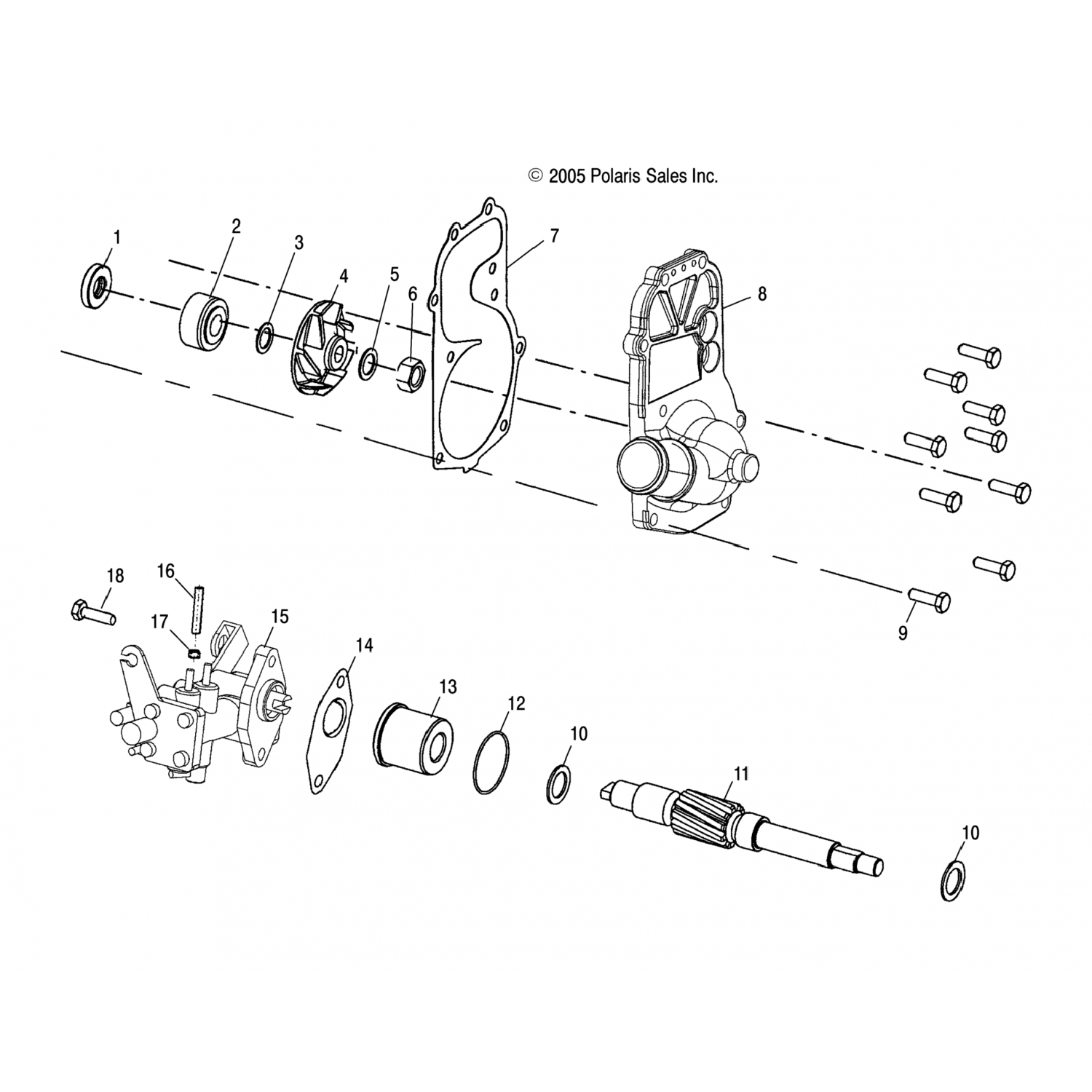 2540117 Polaris асм-масляный насос 0,909