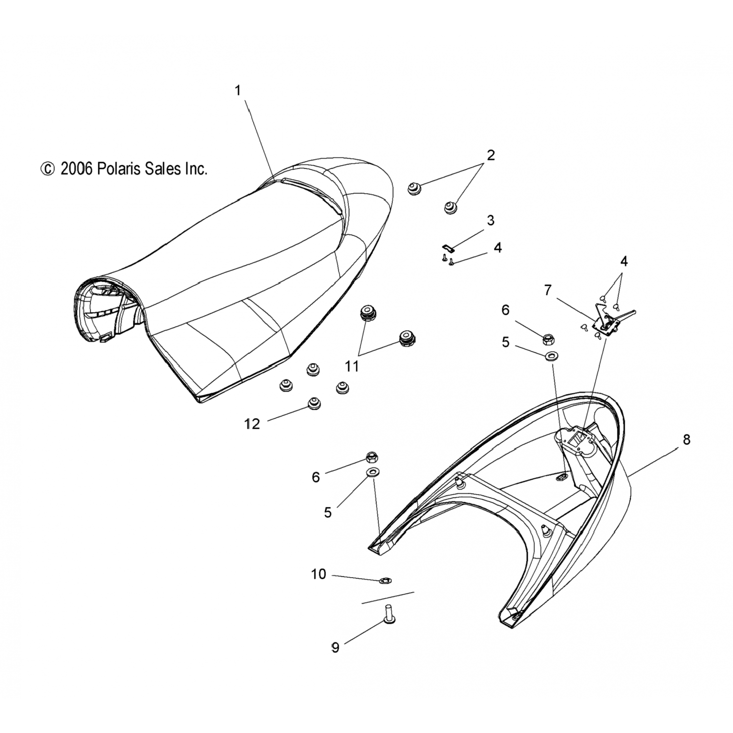 2683873 Polaris асм сиденье, спинка