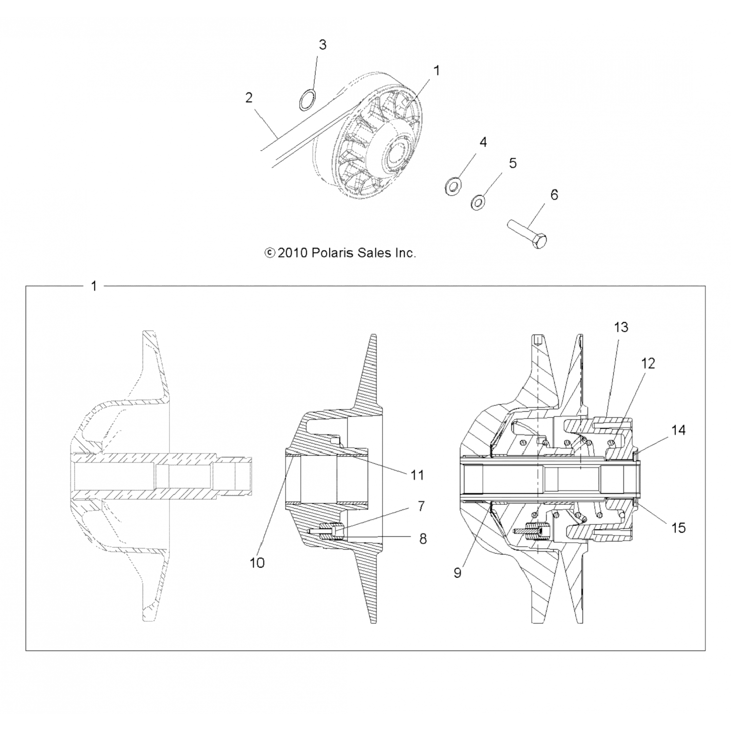 3211113 Polaris Ременной привод, ebs