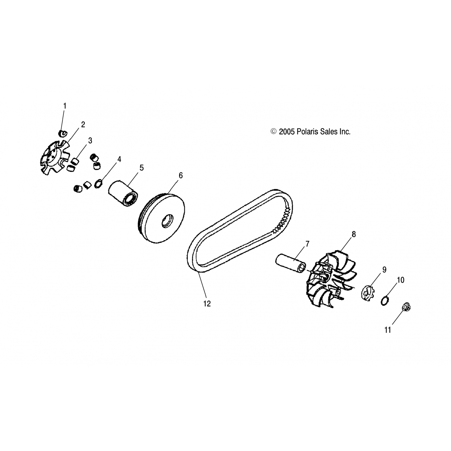 0453754 Polaris Втулка-шкив, приводной ключ