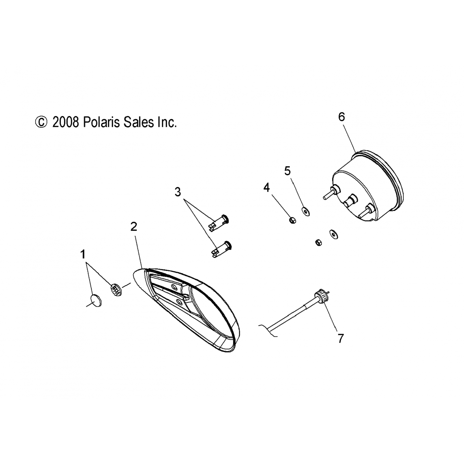 3280497 Polaris Трос спидометра, лк
