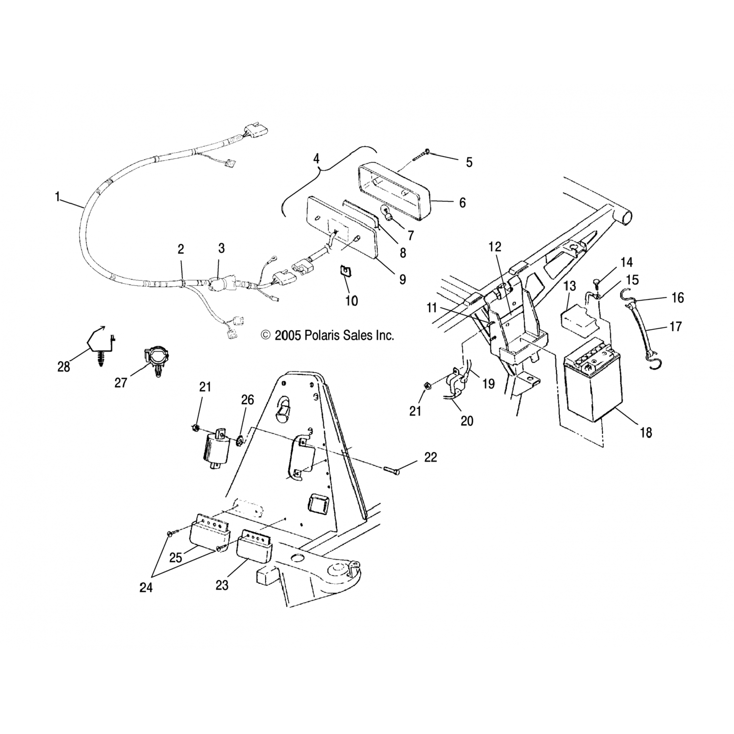 4010129 Polaris Кабель, sol/start, dblboot