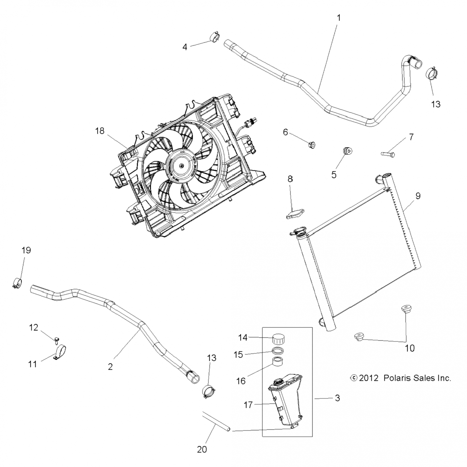 4012251 Polaris Кабель-стартер, 65", черный