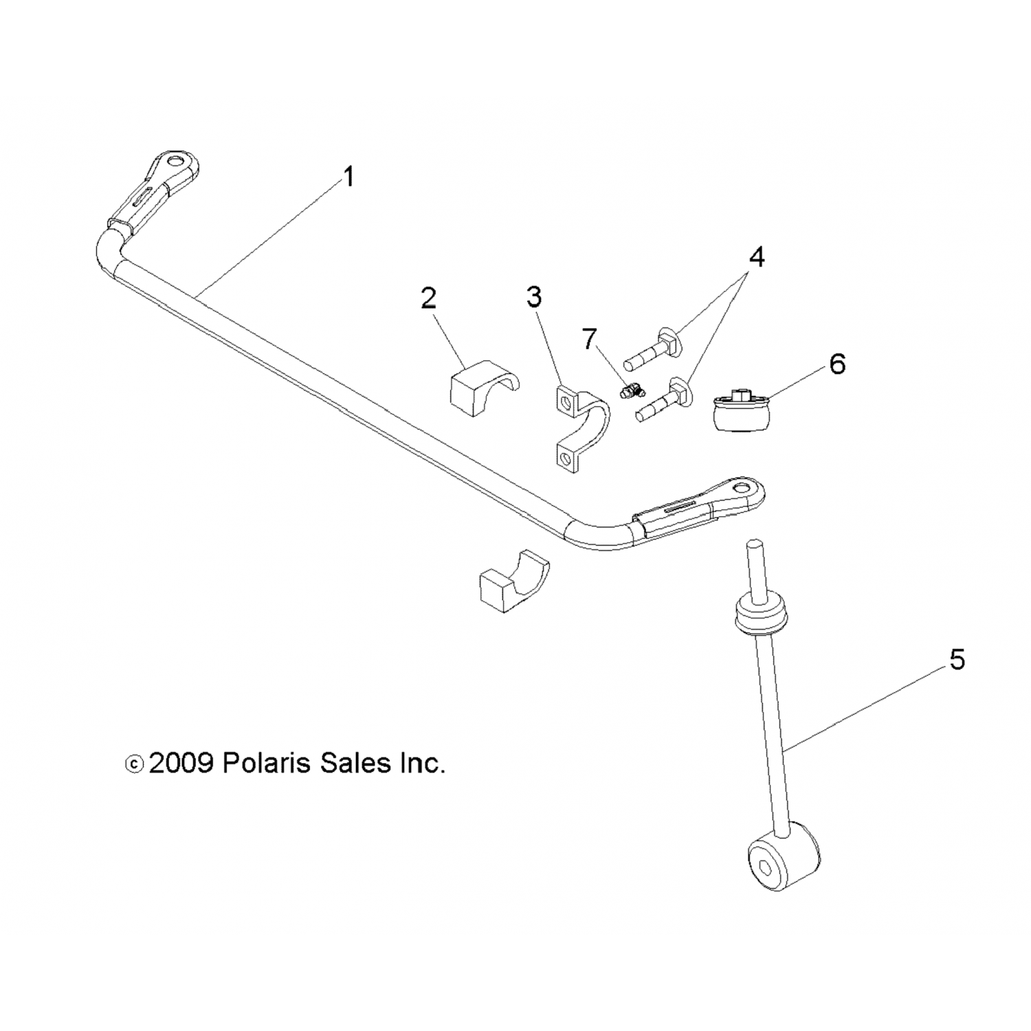 5132967 Polaris Опора рулевая, алюм, 75w