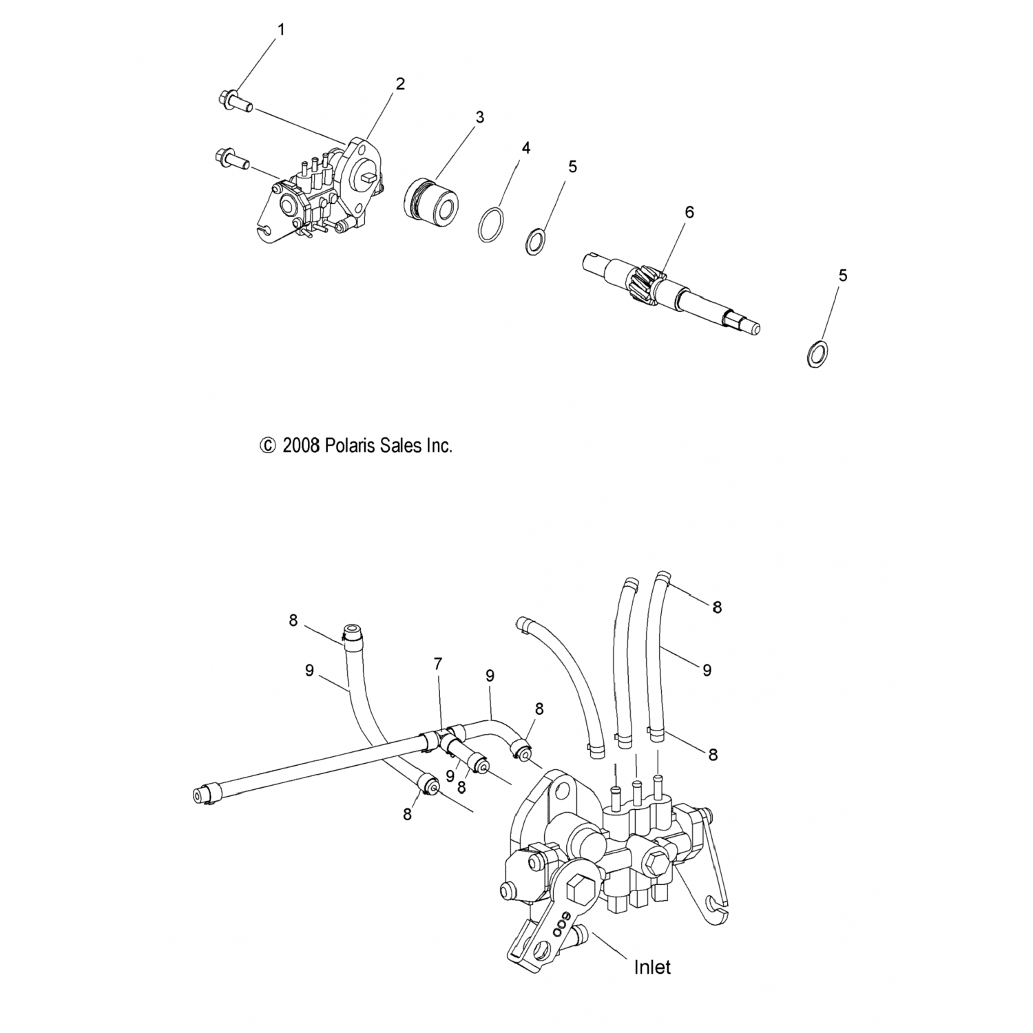 5135220 Polaris подшипник вала насоса, фланец 24диа