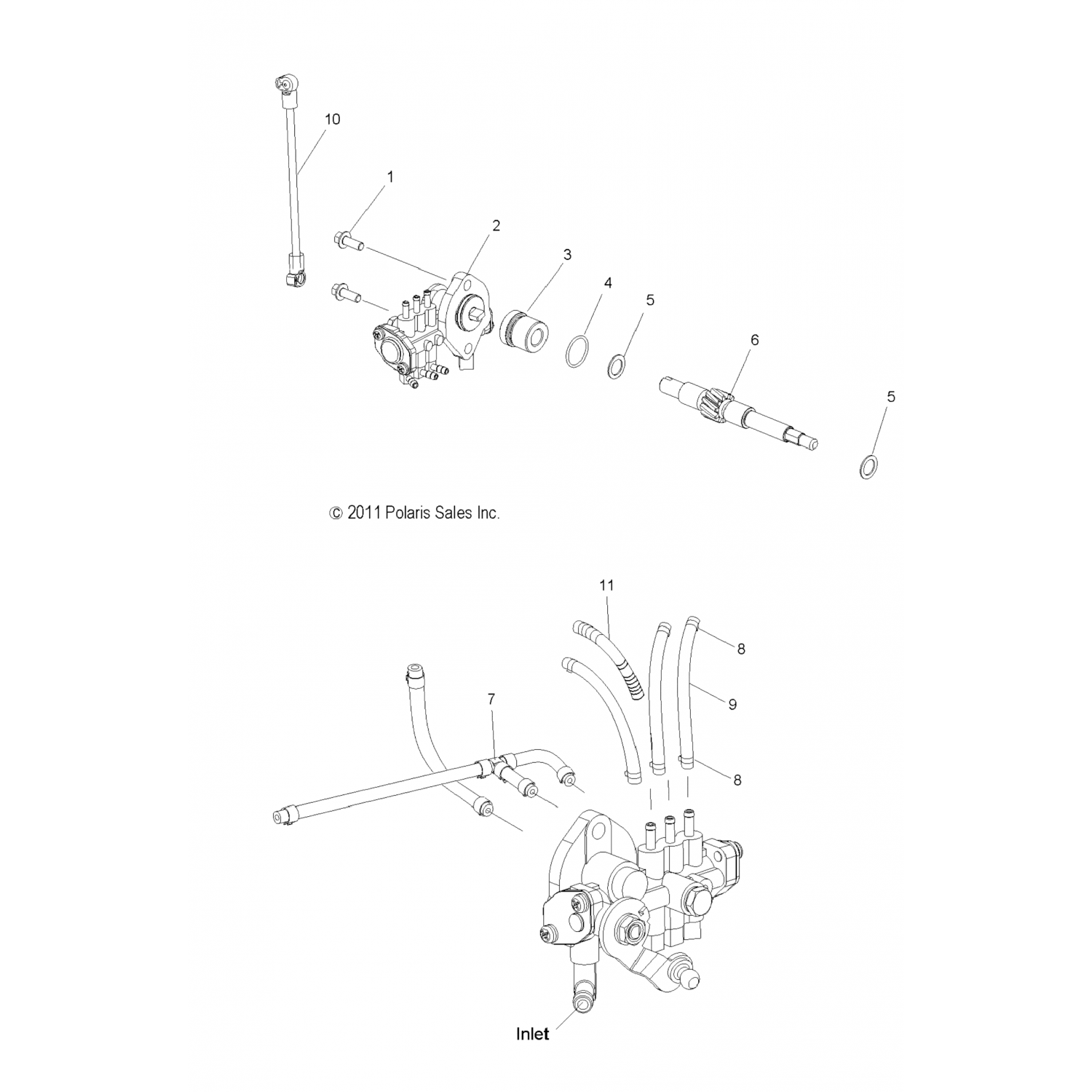 5136084 Polaris Подшипник вала насоса, фланец 23диа