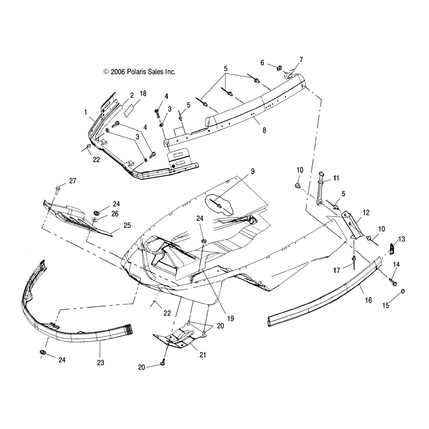 5220522067 Polaris Скоба, поддон, lh 5220522-067