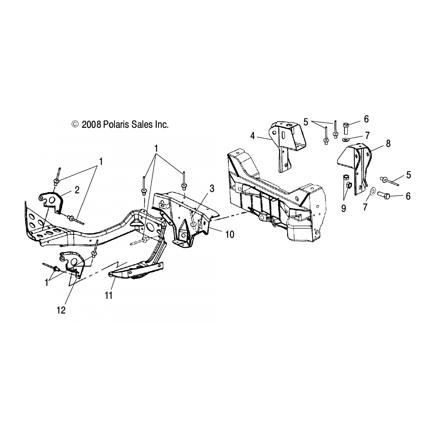 5244050 Polaris Скоба, поддон нижний