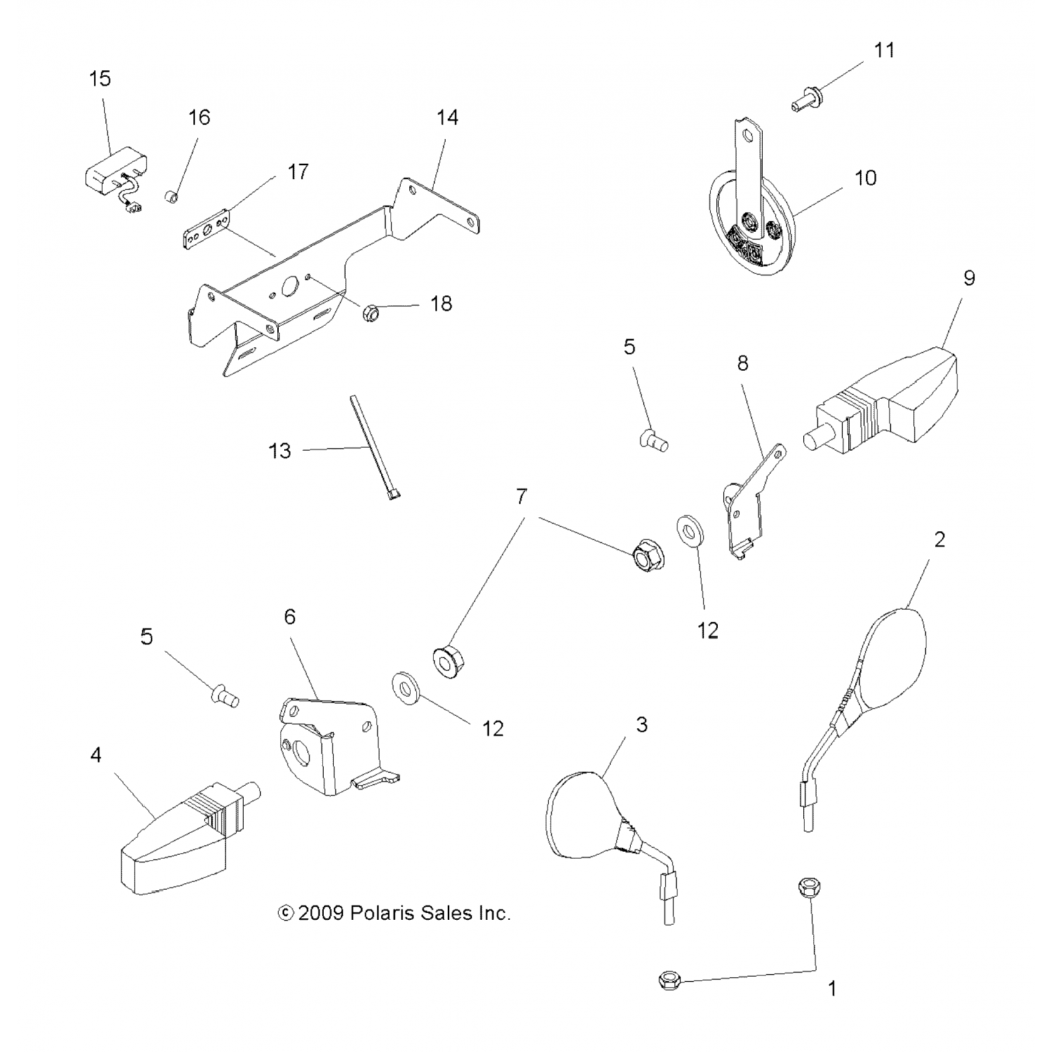 5250013067 Polaris поворотный переключатель mnt,rh,blk 5250013-067