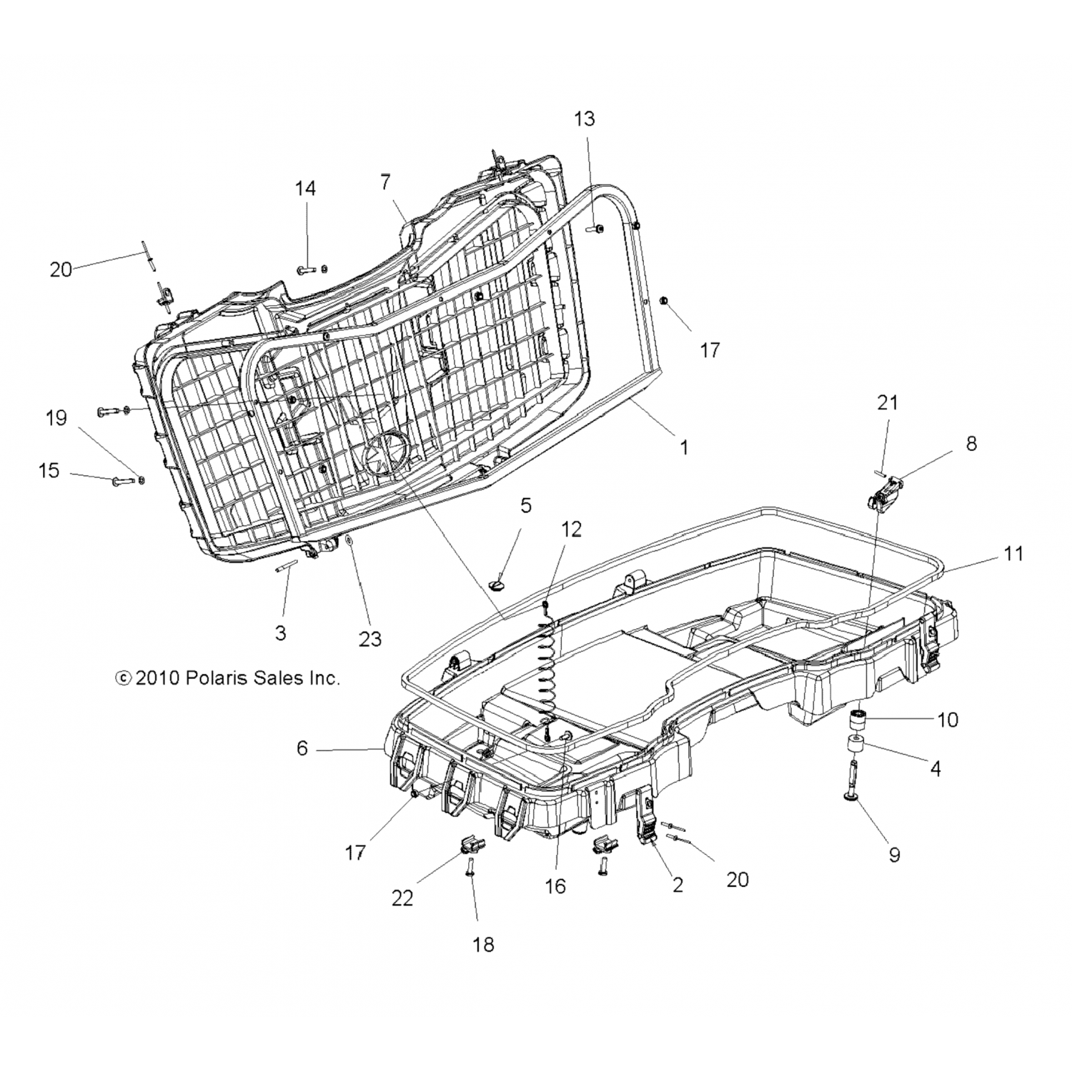 5437761 Polaris Коробка-накопитель, нижняя