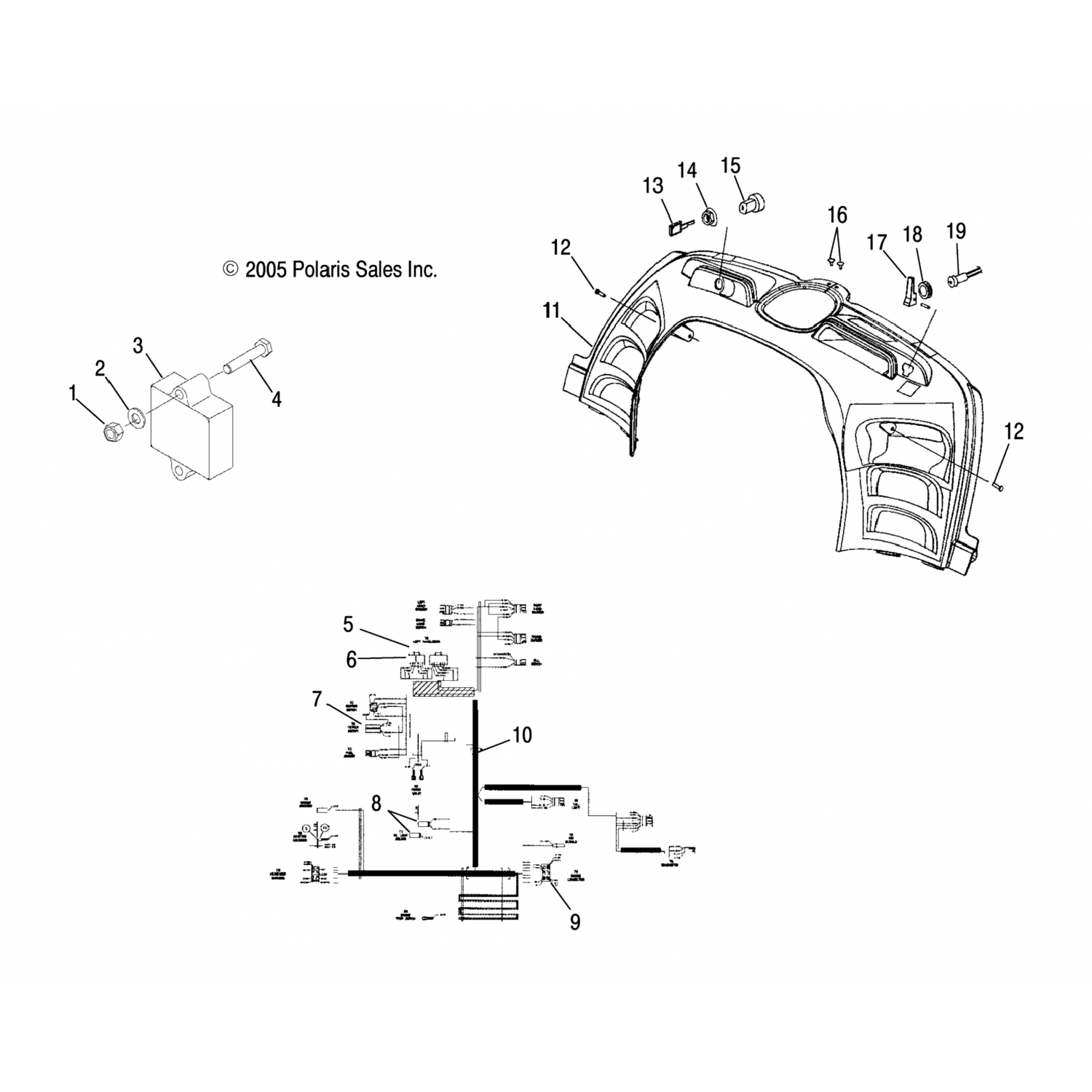 7080753 Polaris Кабельная муфта, tm38, двойная