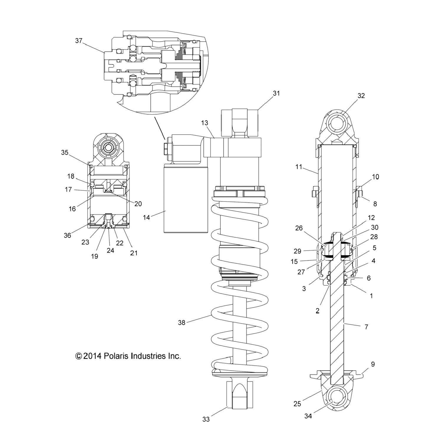 1800033 Polaris Втулка/уретан