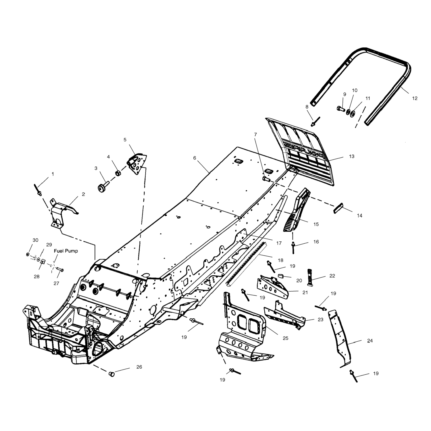 5244061 Polaris Скоба-тоннель, угол, фшбон, rh