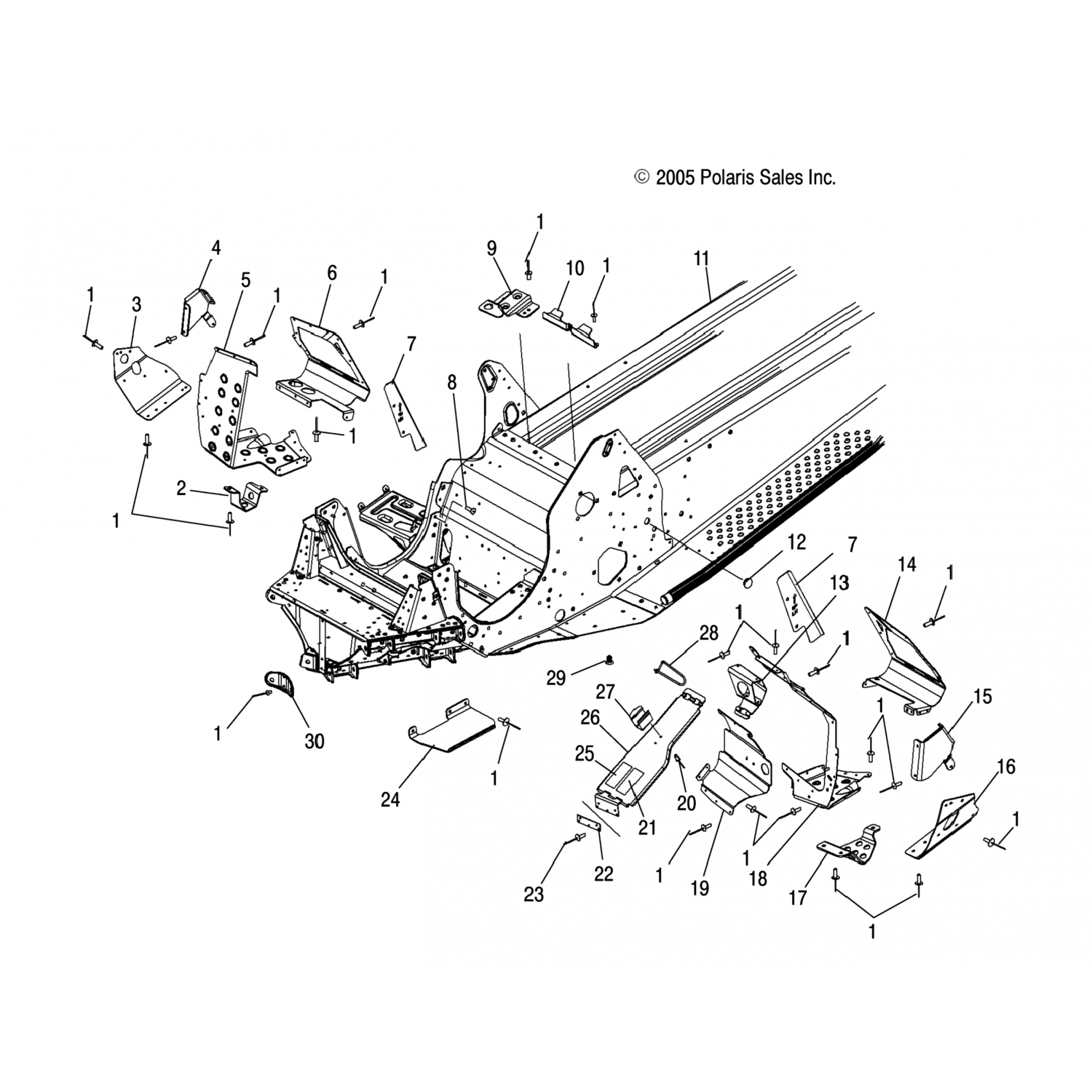 1014875 Polaris Кожух сцепления асм