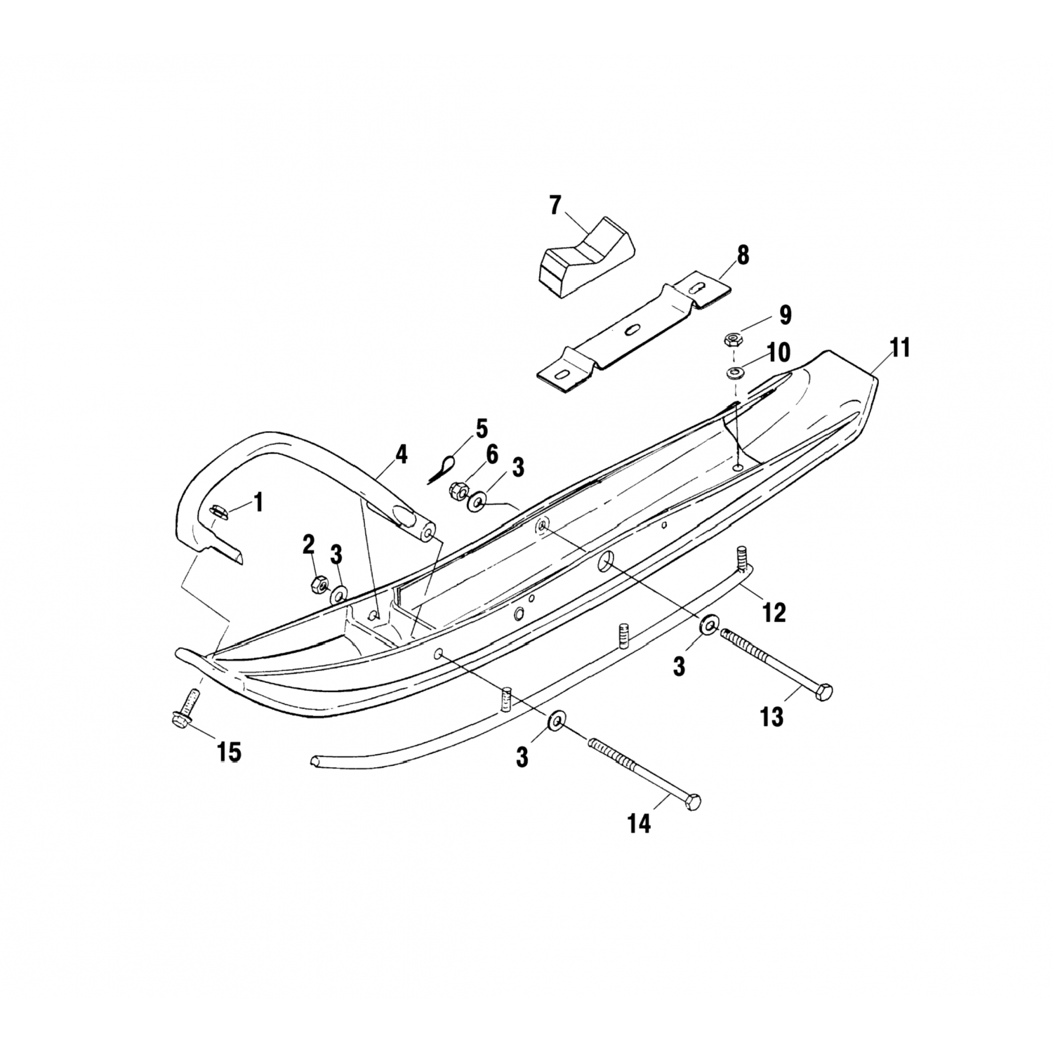 1820668070 Polaris Компрессор лыжный, rh/короткое седло, blk 1820668-070