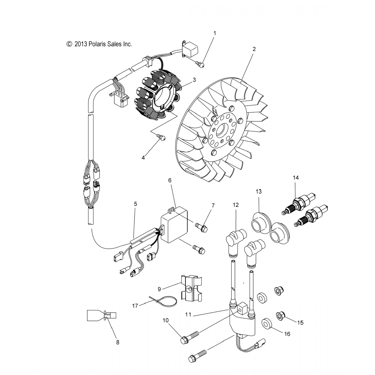 3086976 Polaris Колпачок, свеча зажигания