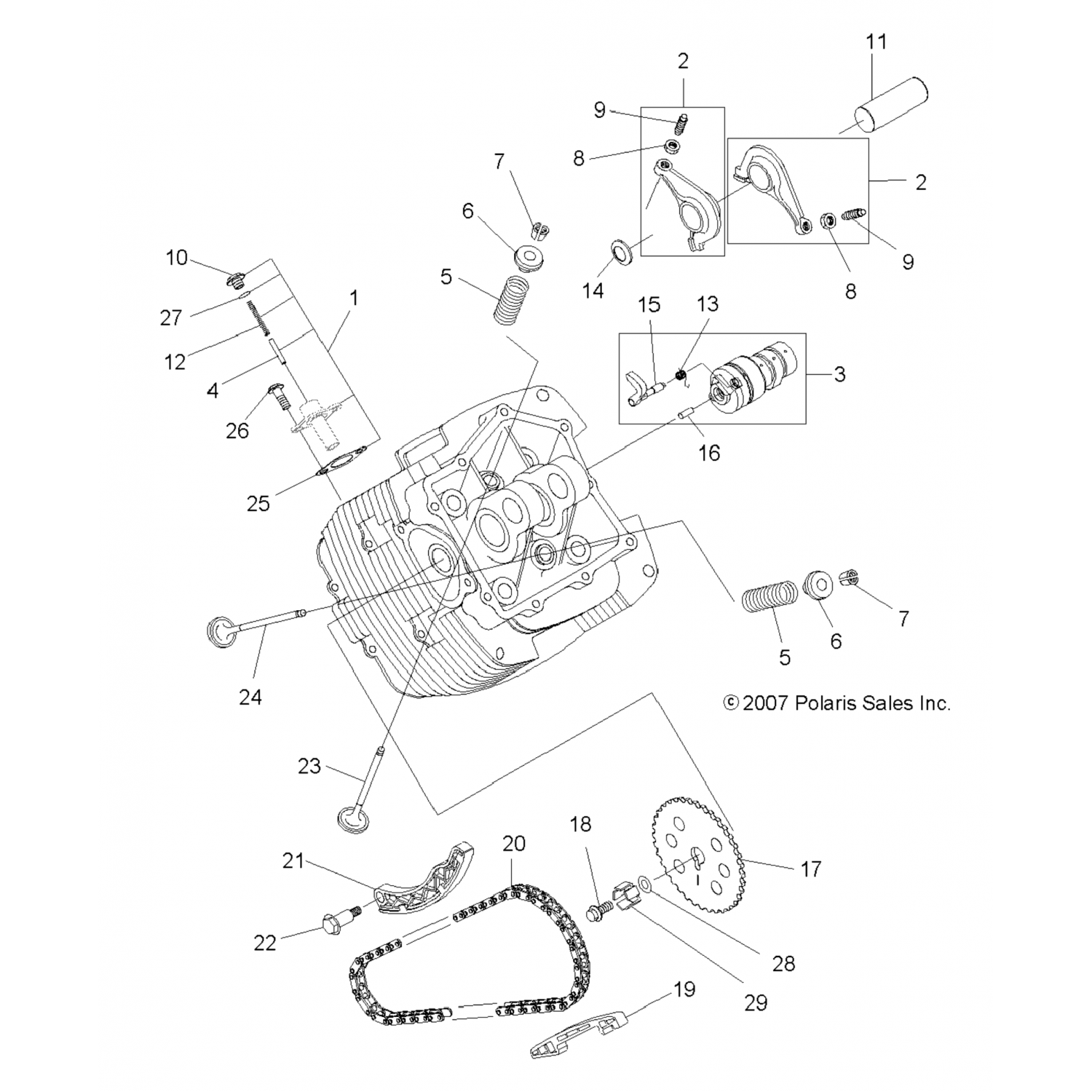 3089828 Polaris Распредвал в сборе