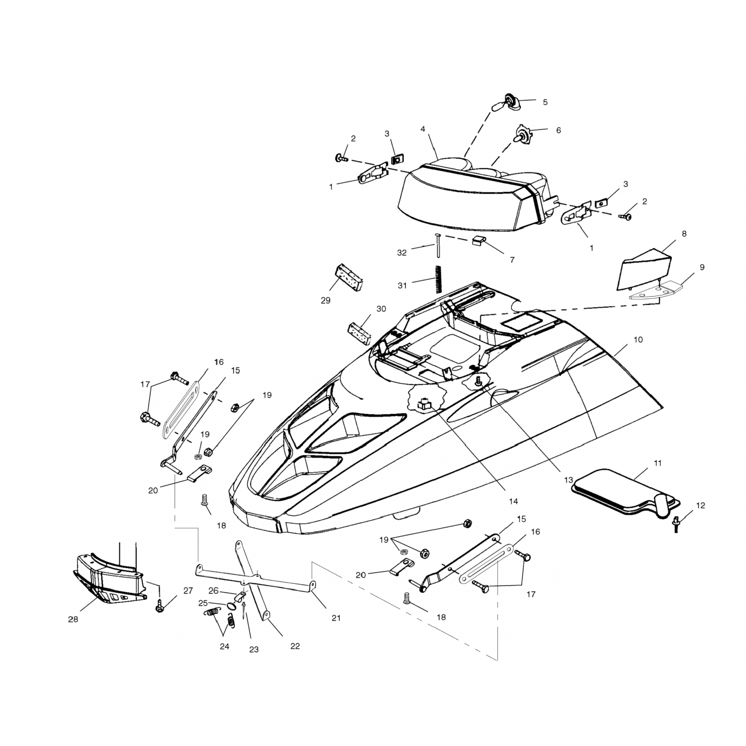 5433723 Polaris Крышка, доступ, подсветка, srp