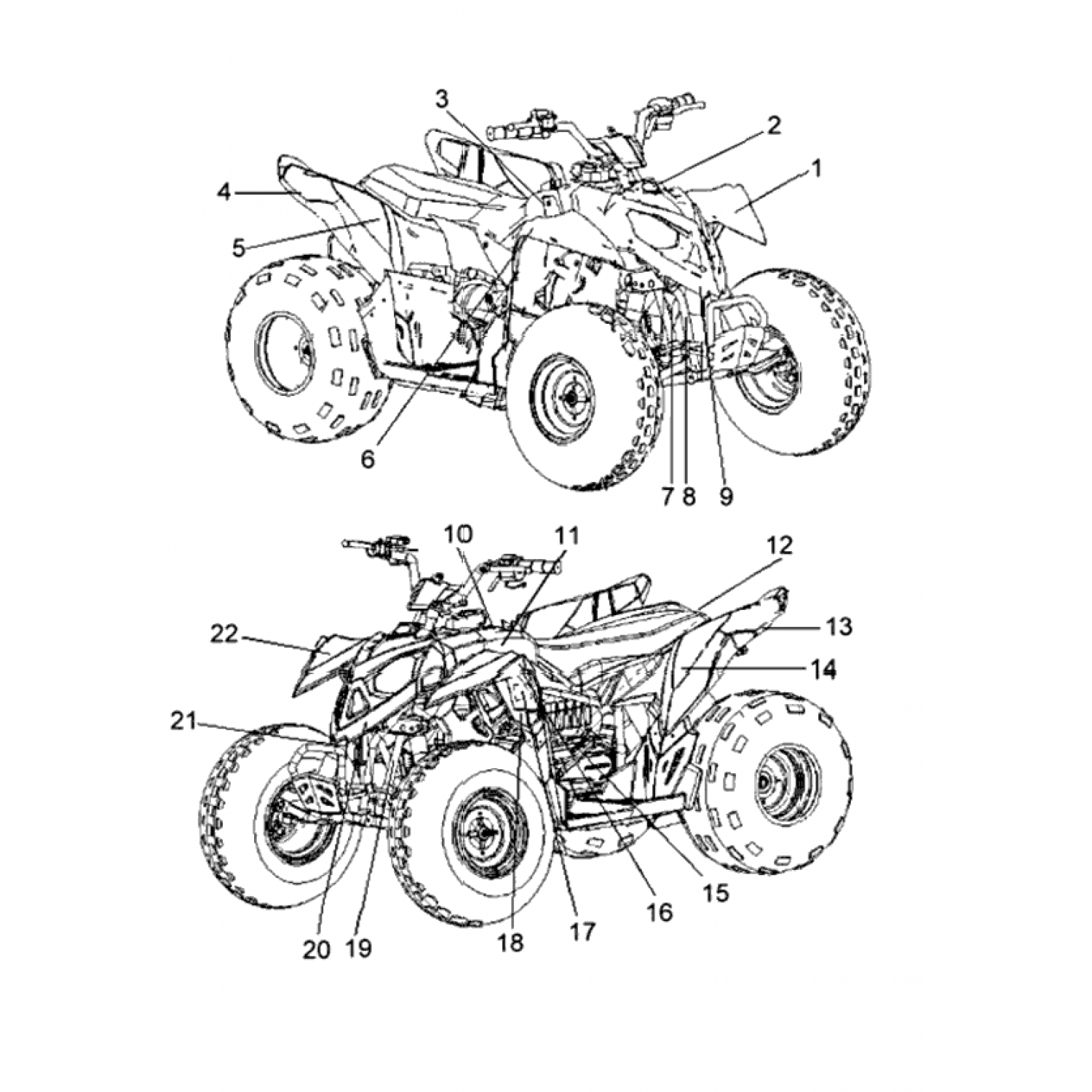 0454154 Polaris Деколь-отражатель, красный, lh