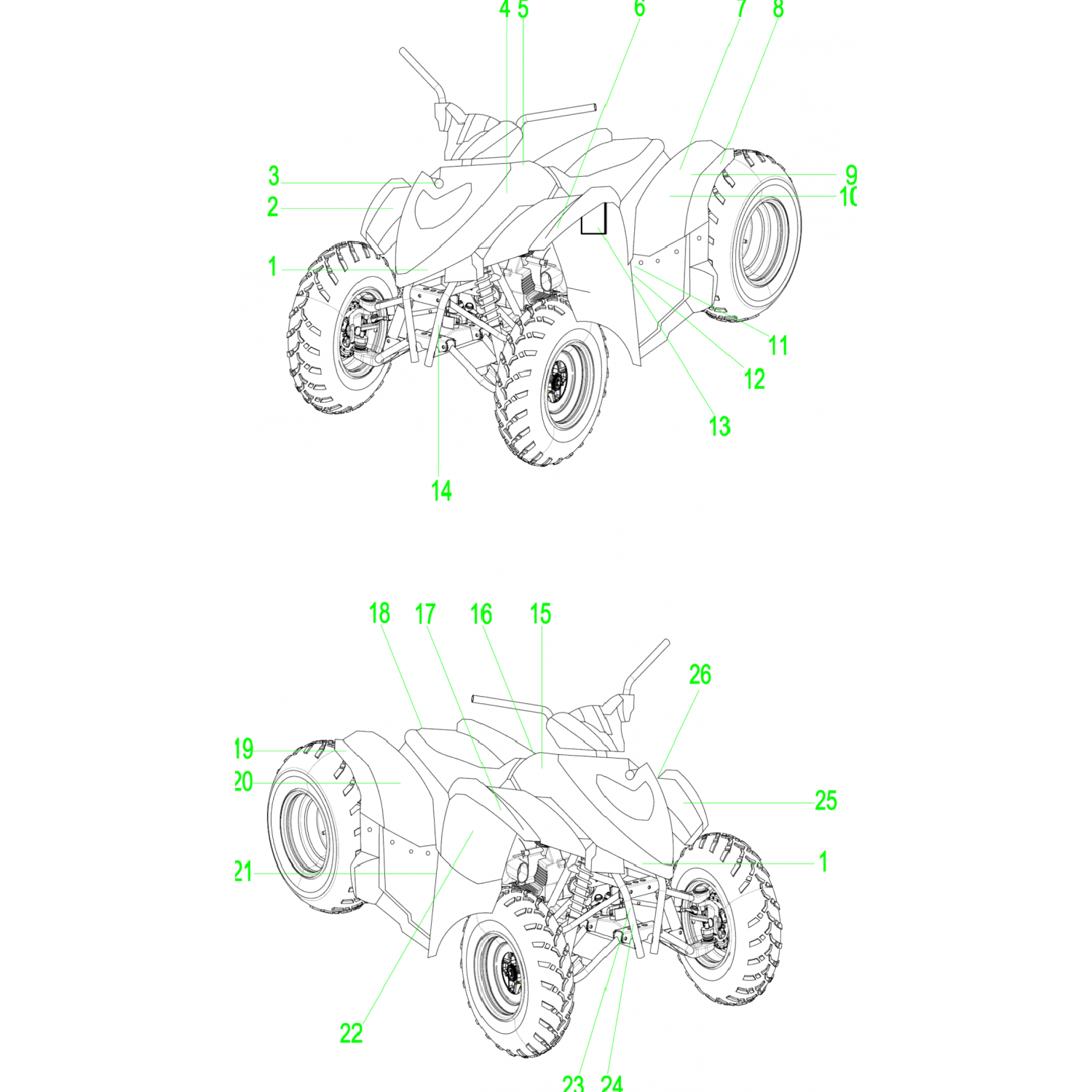 0454167 Polaris Деколь-отражатель, задний, красный