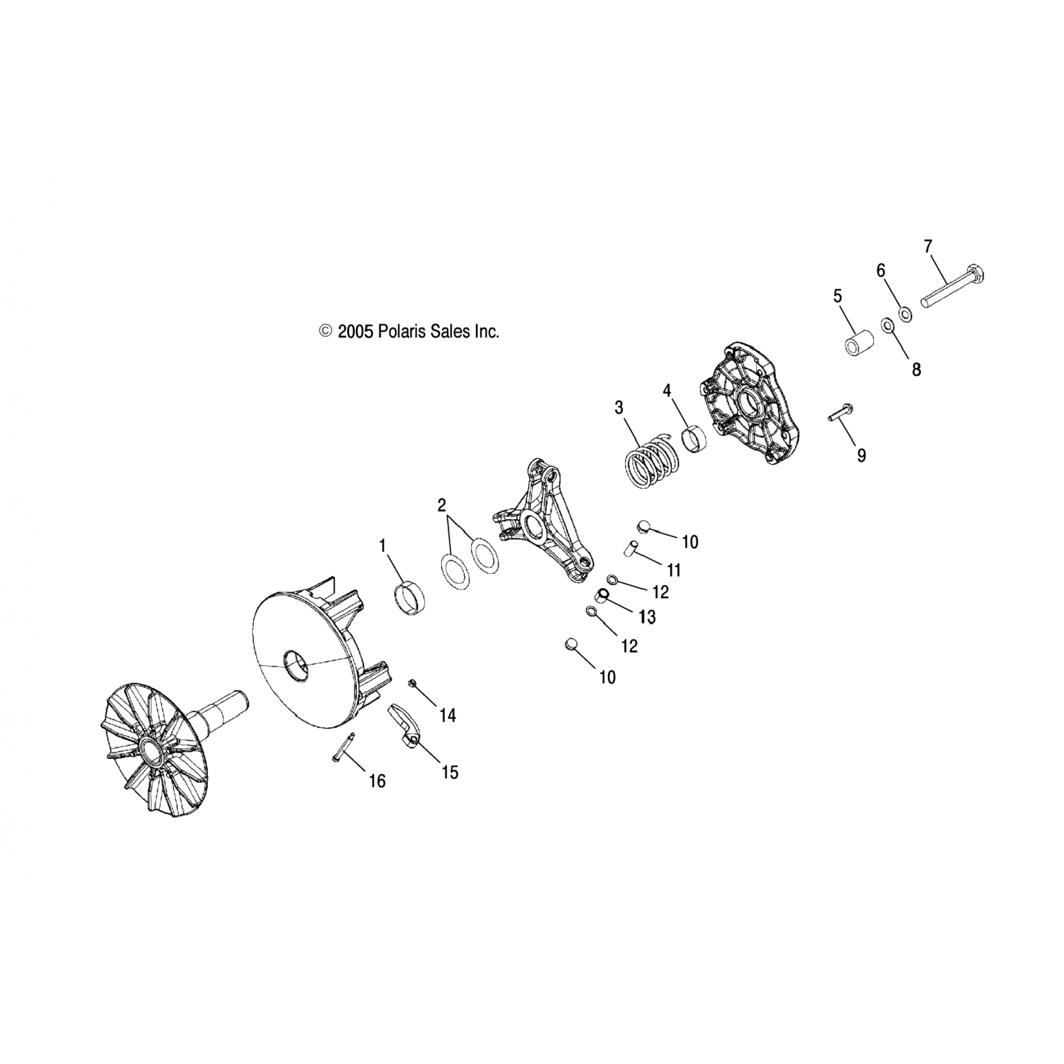 1322522 Polaris Приводная муфта, широкая, основная