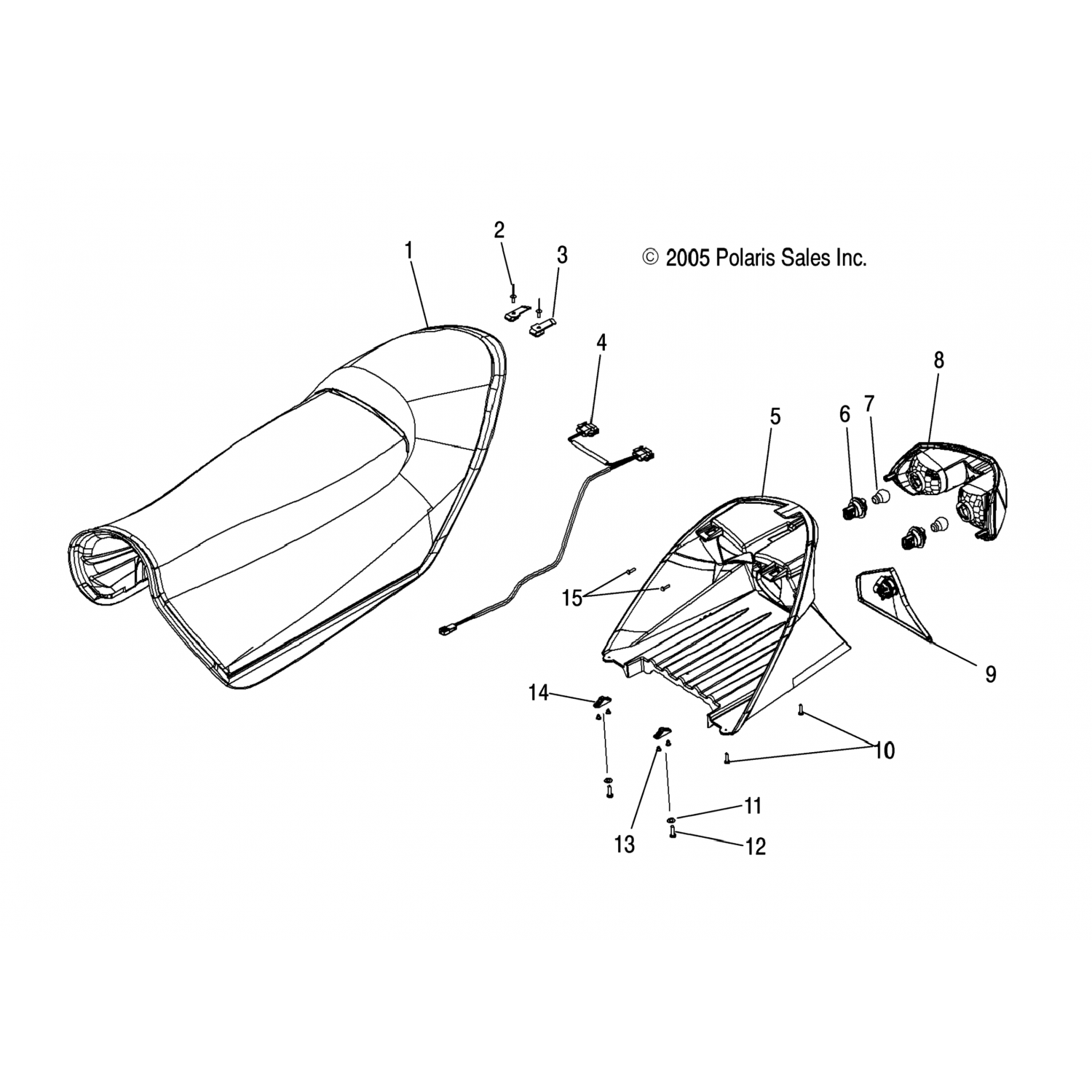 2632826070 Polaris Асм двери, клин сиденья, черный 2632826-070