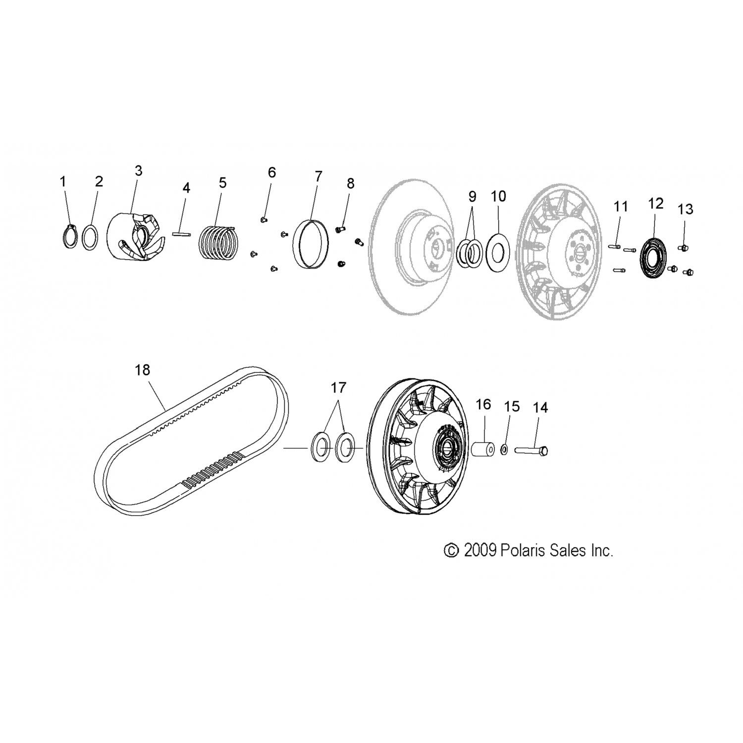 2873908 Polaris Приводное сцепление