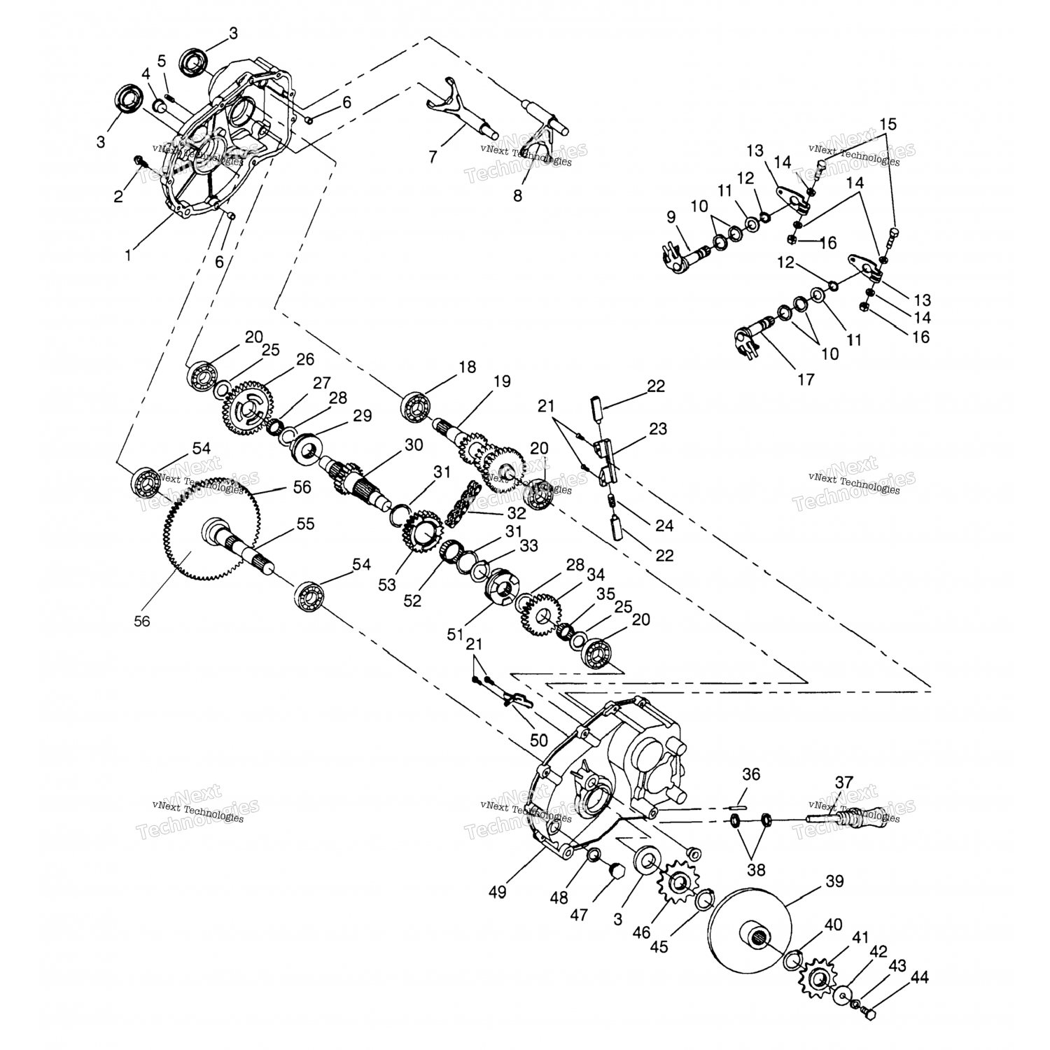 3233011 Polaris Собачка, низкая, зацепление