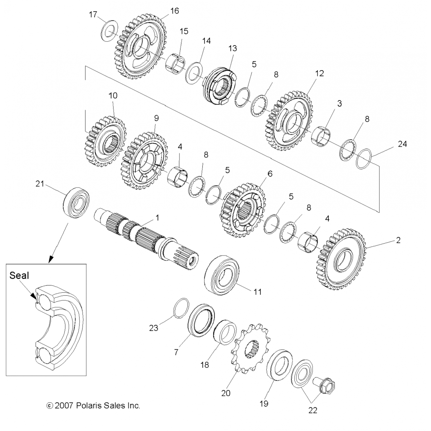 6230382 Polaris Зацепление собачки, 1/реверс