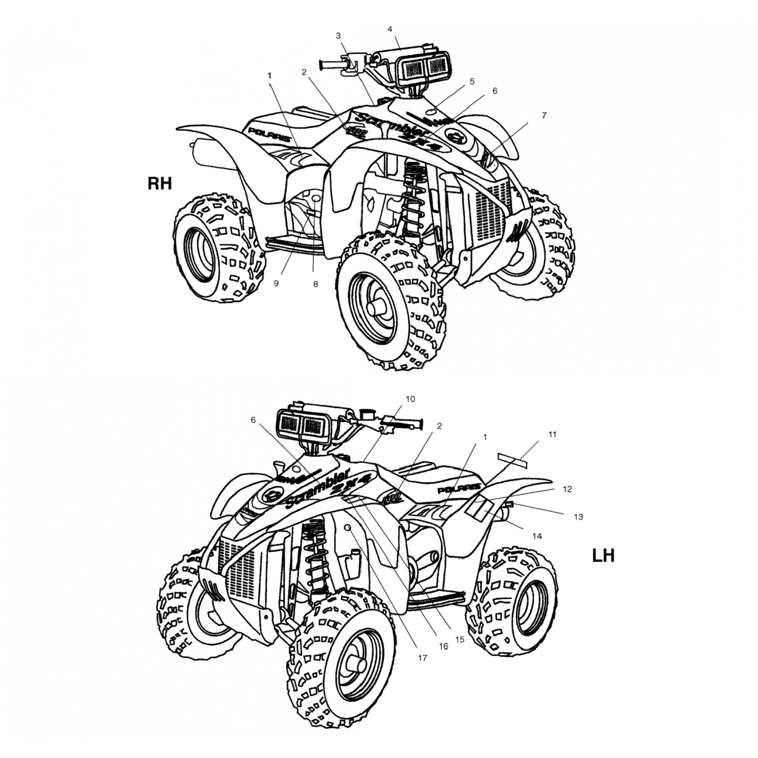 7079947 Polaris Деколь - боковая стенка бака, lh