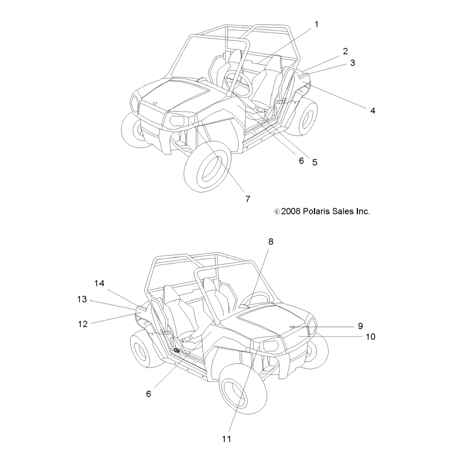 7175672 Polaris Деколь, боковая сторона коробки, "rzr", lh