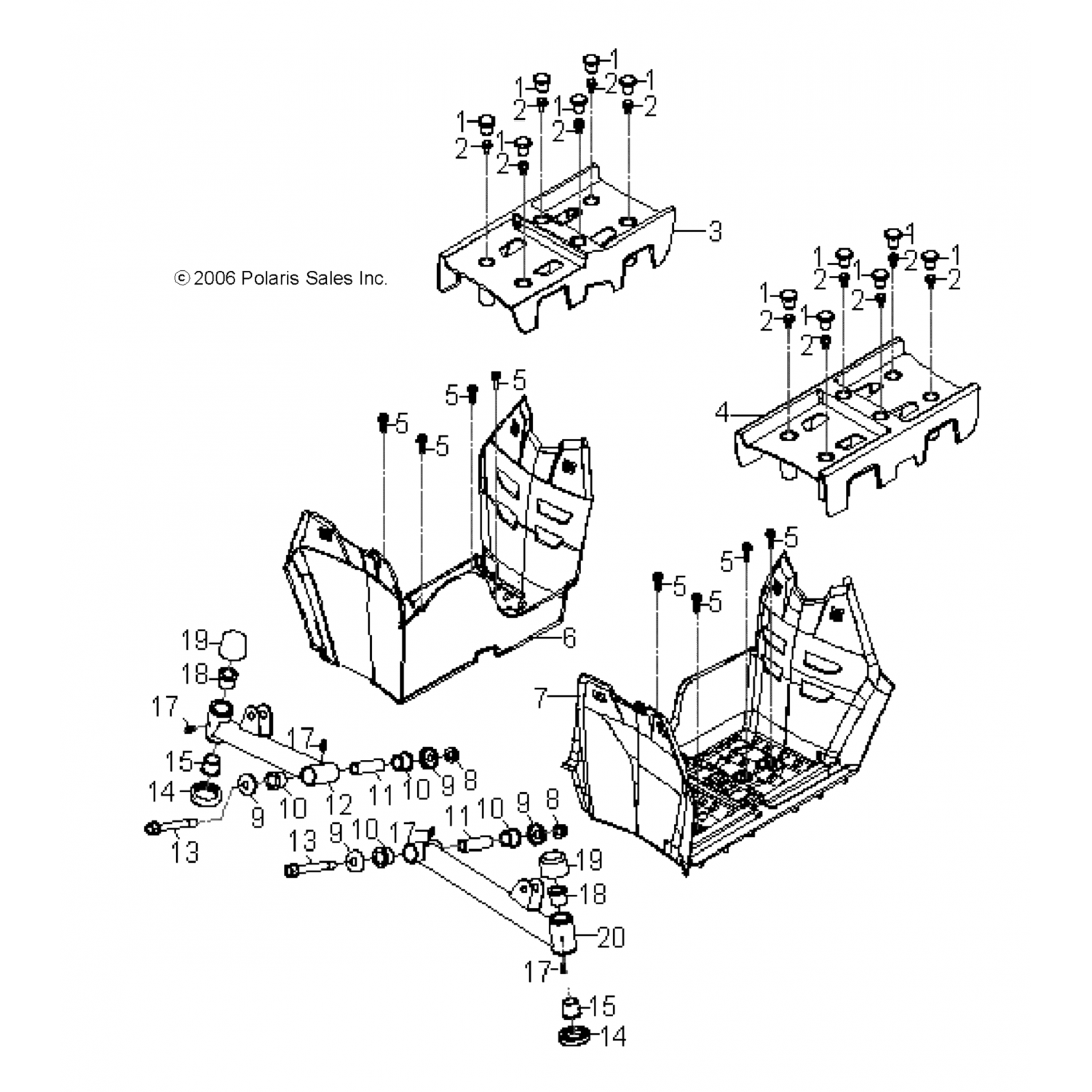 0452050 Polaris Колодка съемная, rh